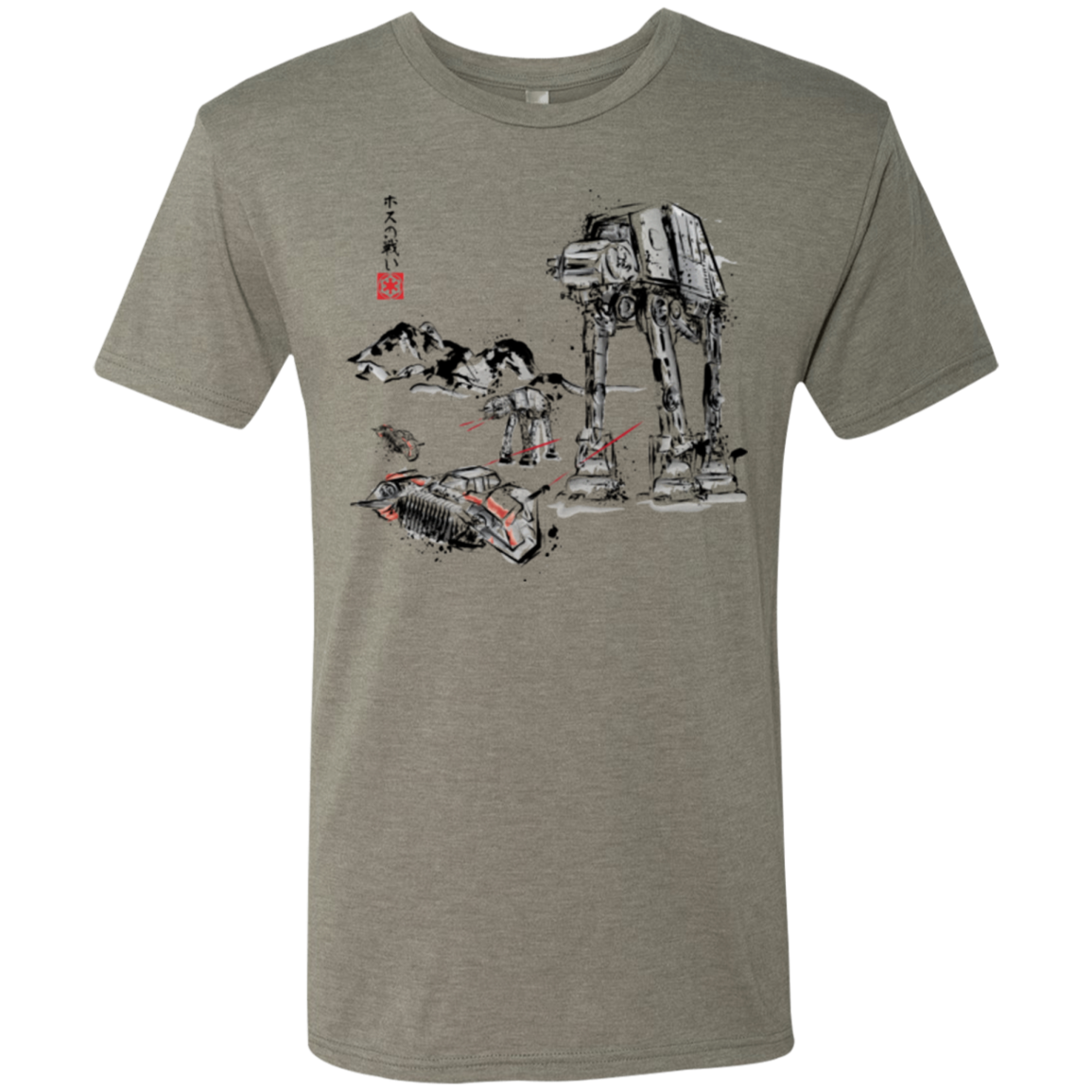 Battle in the Snow Sumi e Men's Triblend T-Shirt