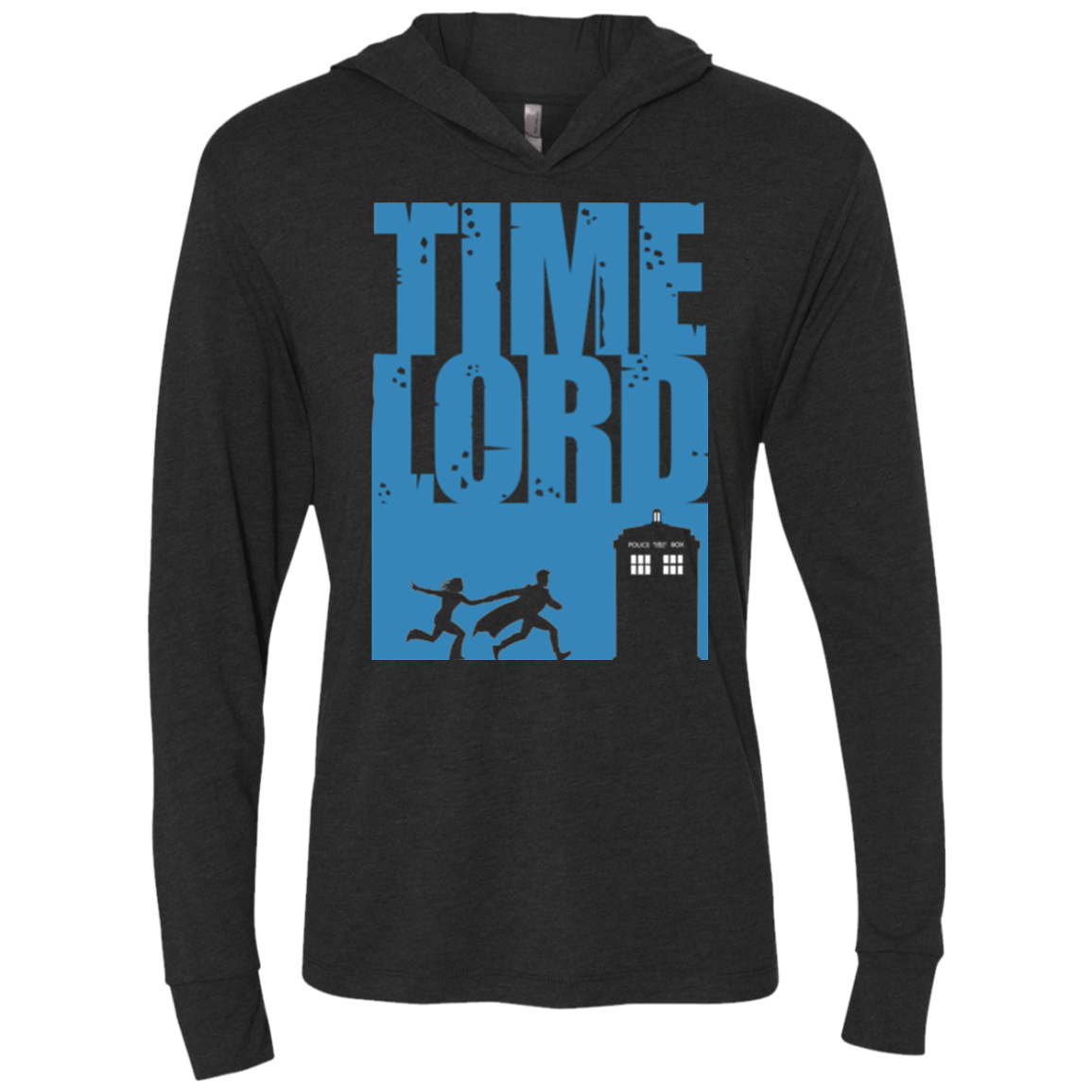 Time Lord Allons-y! Triblend Long Sleeve Hoodie Tee