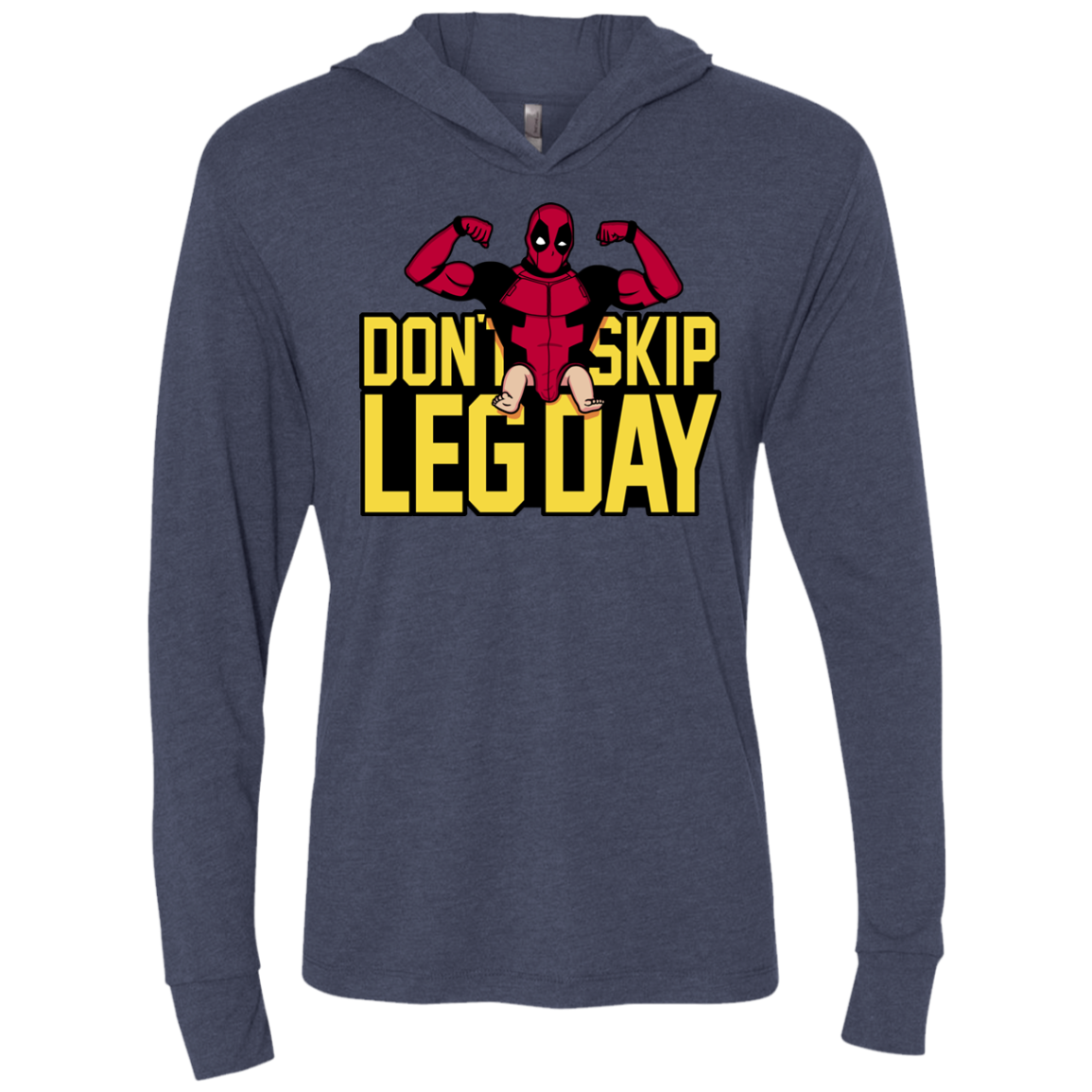 Dont Skip Leg Day Triblend Long Sleeve Hoodie Tee