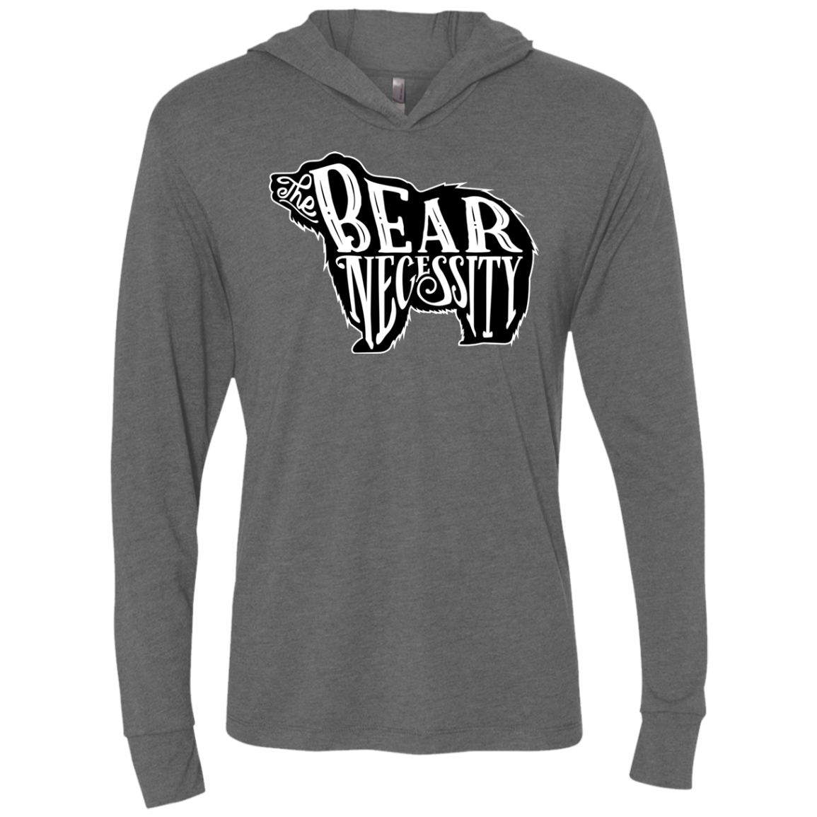 The Bear Necessity Triblend Long Sleeve Hoodie Tee