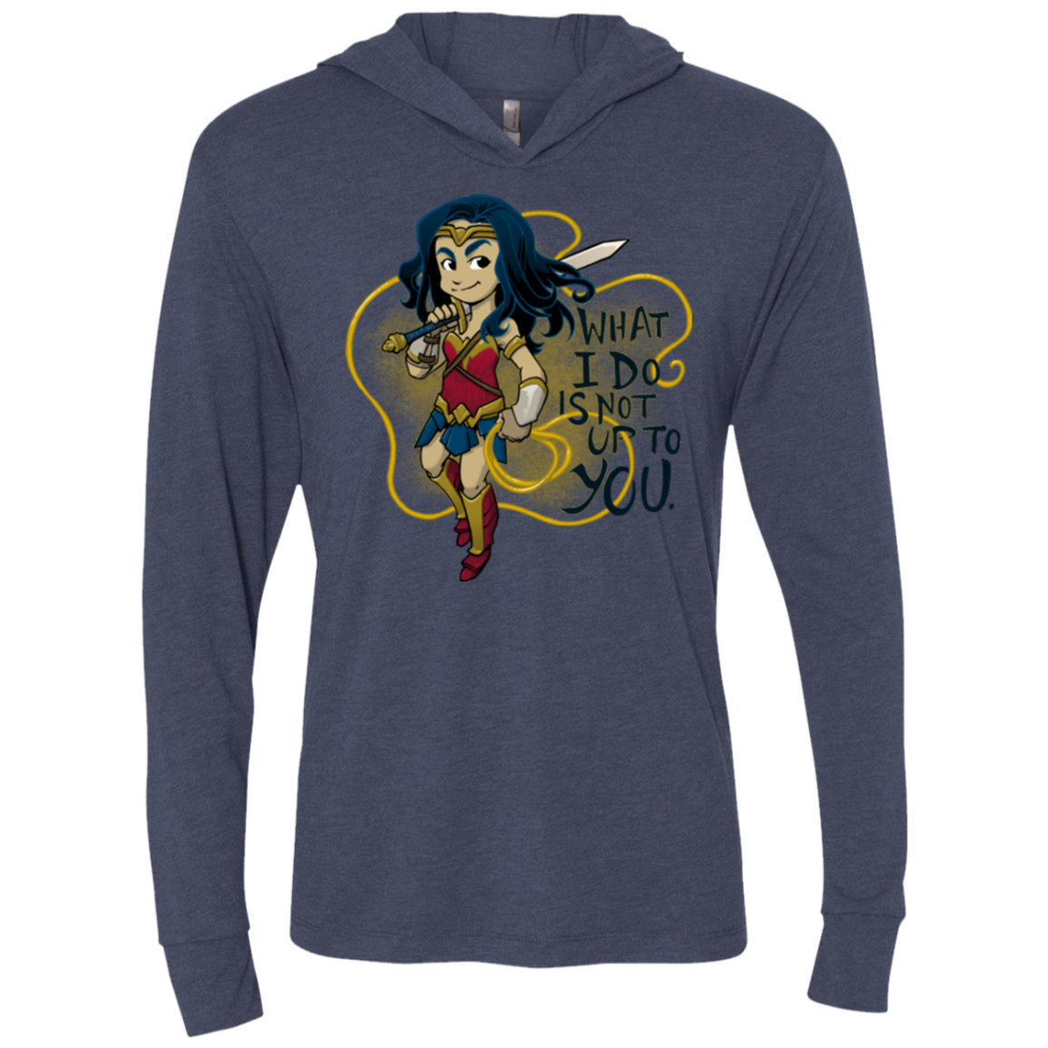 WW Text Triblend Long Sleeve Hoodie Tee