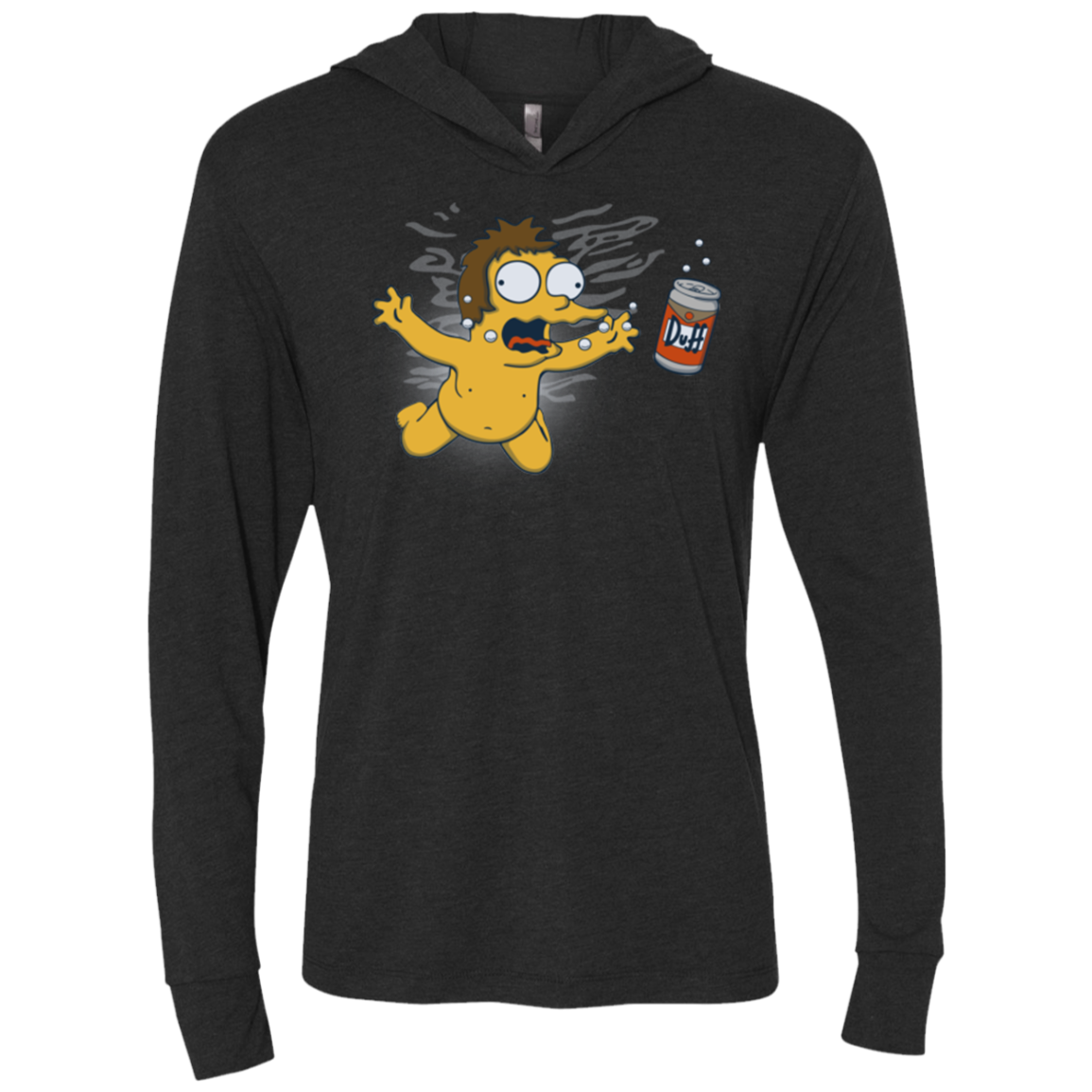 Duffmind Triblend Long Sleeve Hoodie Tee