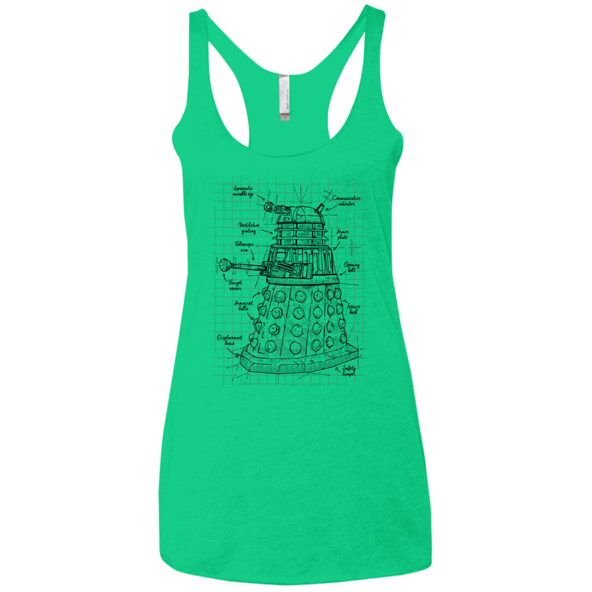 Dalek Plan Women's Triblend Racerback Tank