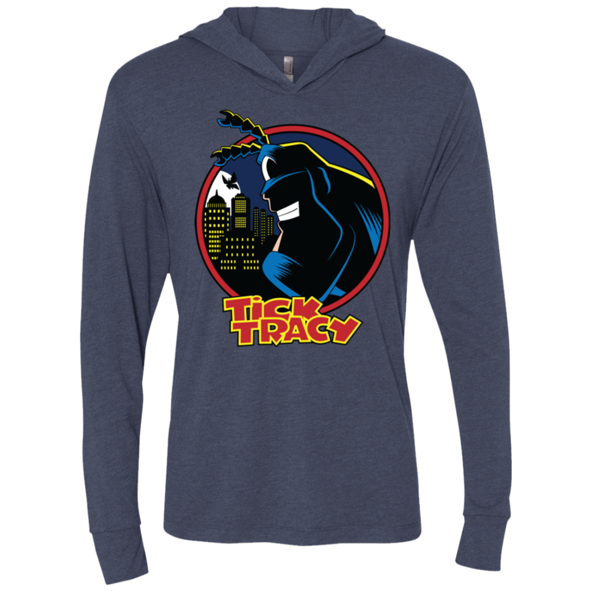 Tick Tracy Triblend Long Sleeve Hoodie Tee