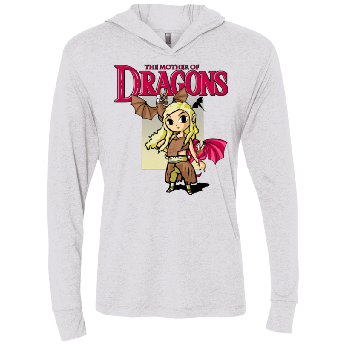 Mother of Dragons Triblend Long Sleeve Hoodie Tee