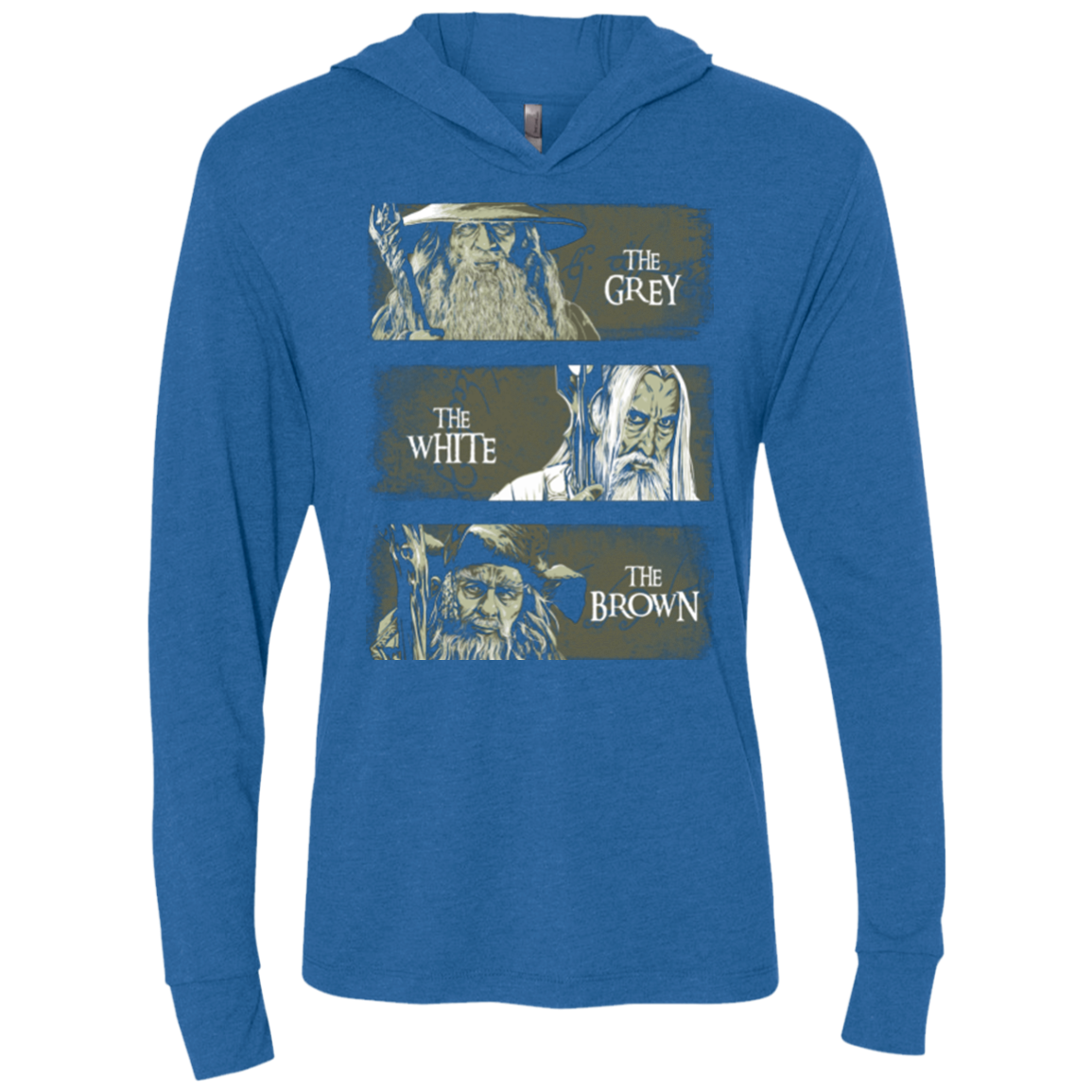 Wizards of Middle Earth Triblend Long Sleeve Hoodie Tee