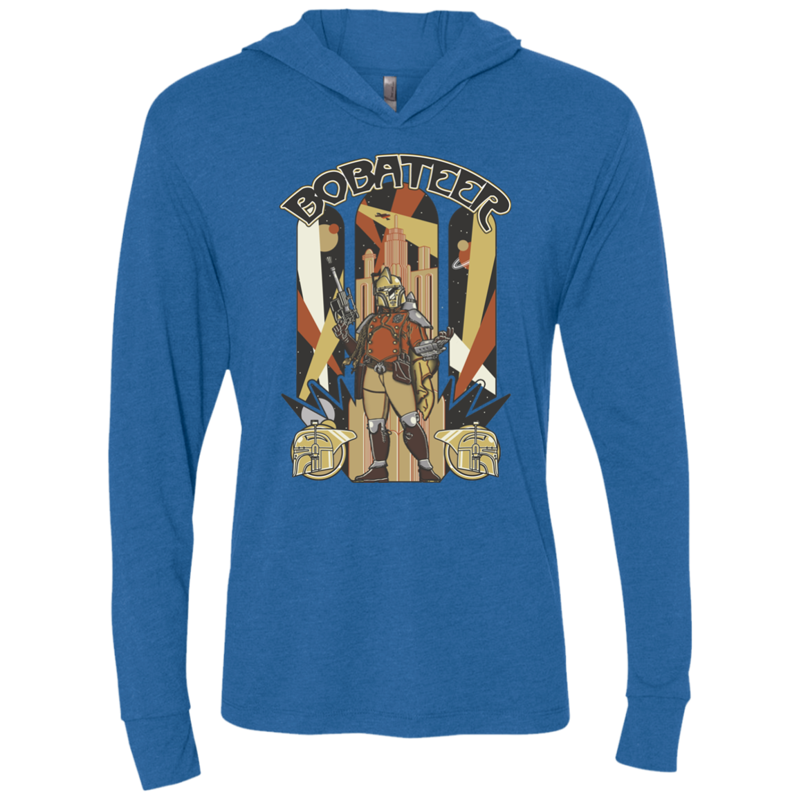 Bobateer Triblend Long Sleeve Hoodie Tee