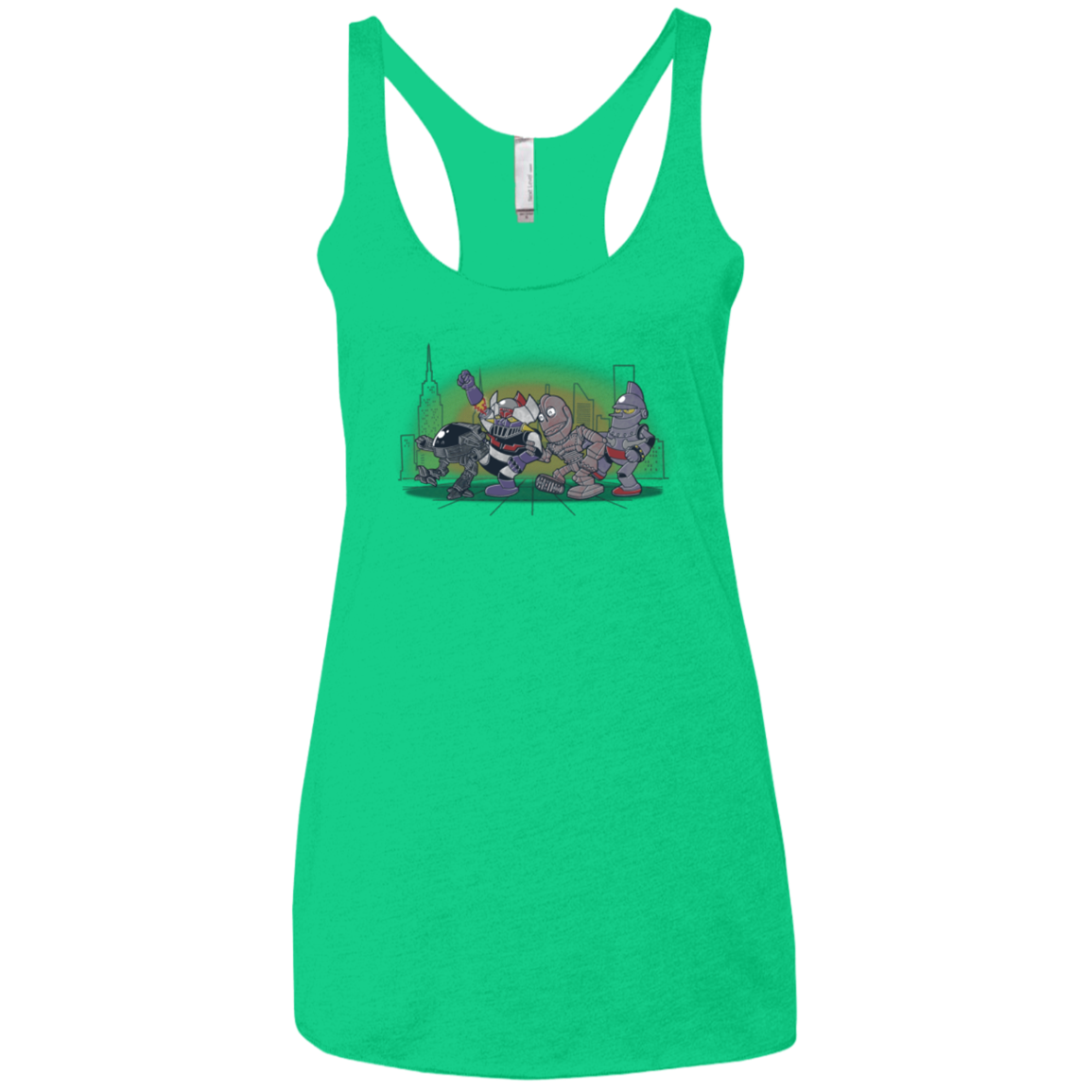 Where The Big Robots are Women's Triblend Racerback Tank