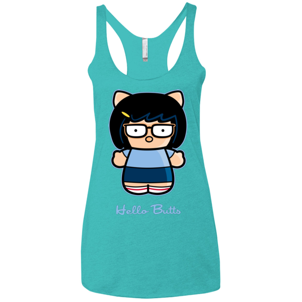 Hello Butts Women's Triblend Racerback Tank