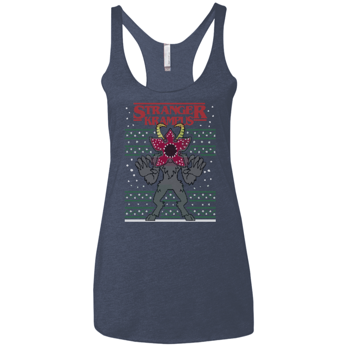 Stranger Krampus Women's Triblend Racerback Tank