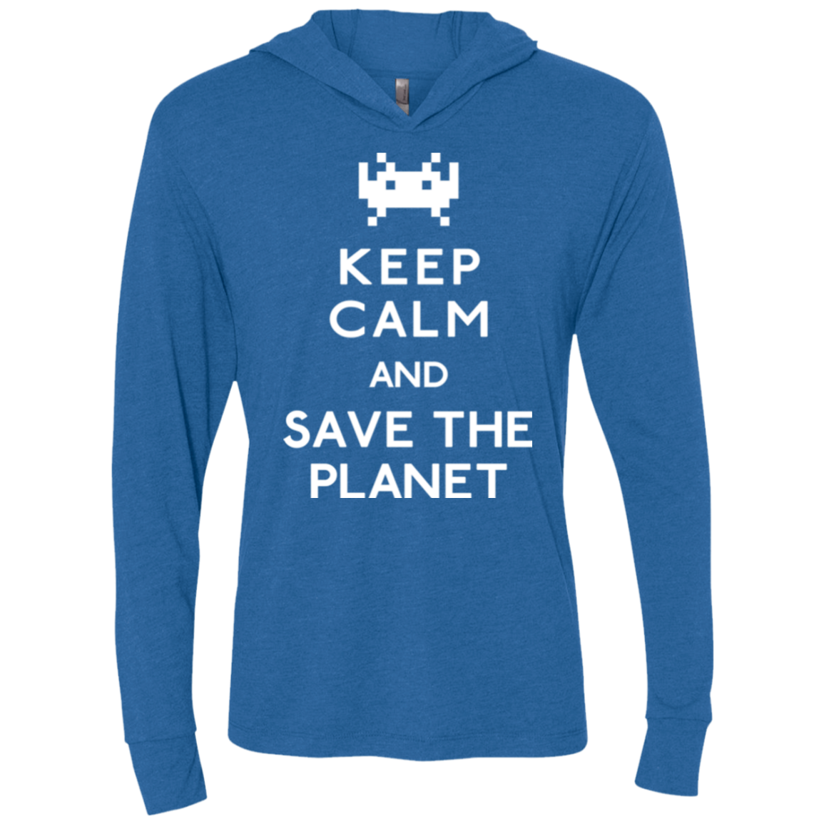 Save the planet Triblend Long Sleeve Hoodie Tee