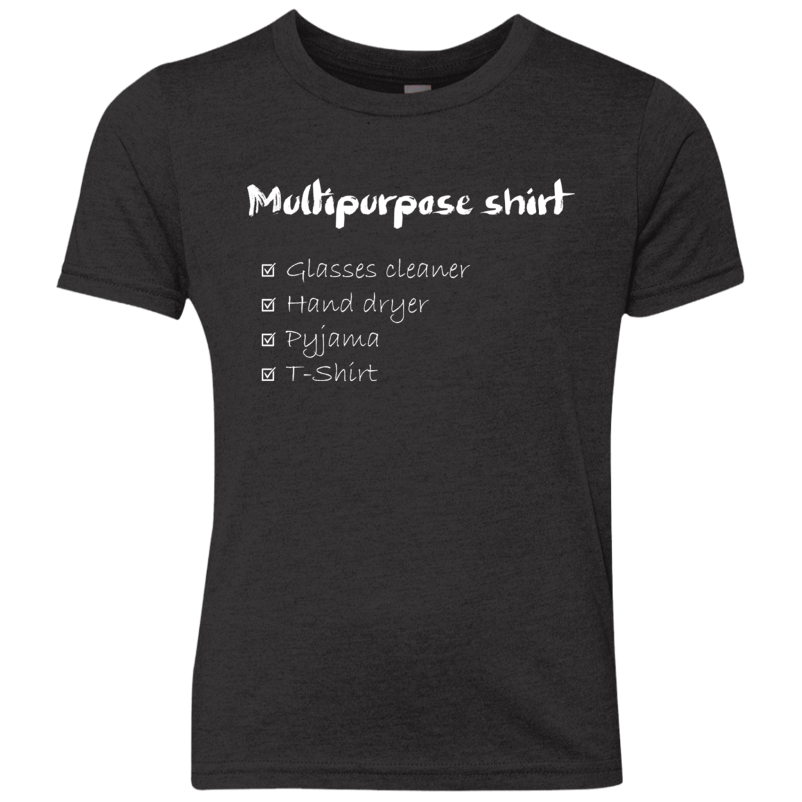 Multipurpose Shirt White ink Youth Triblend T-Shirt