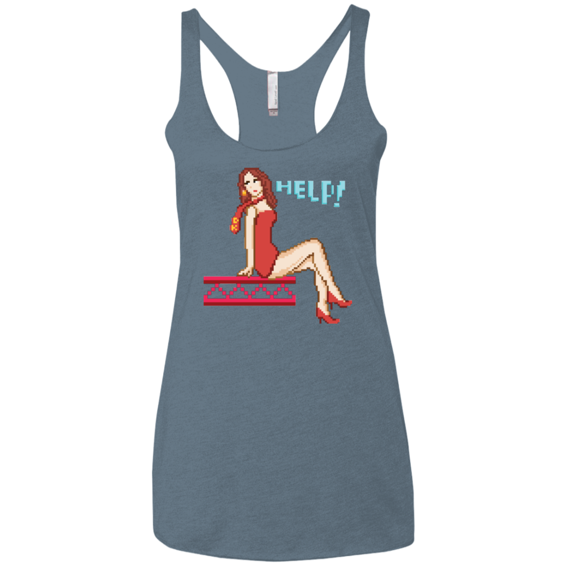 Pixel Pinup Pauline Women's Triblend Racerback Tank