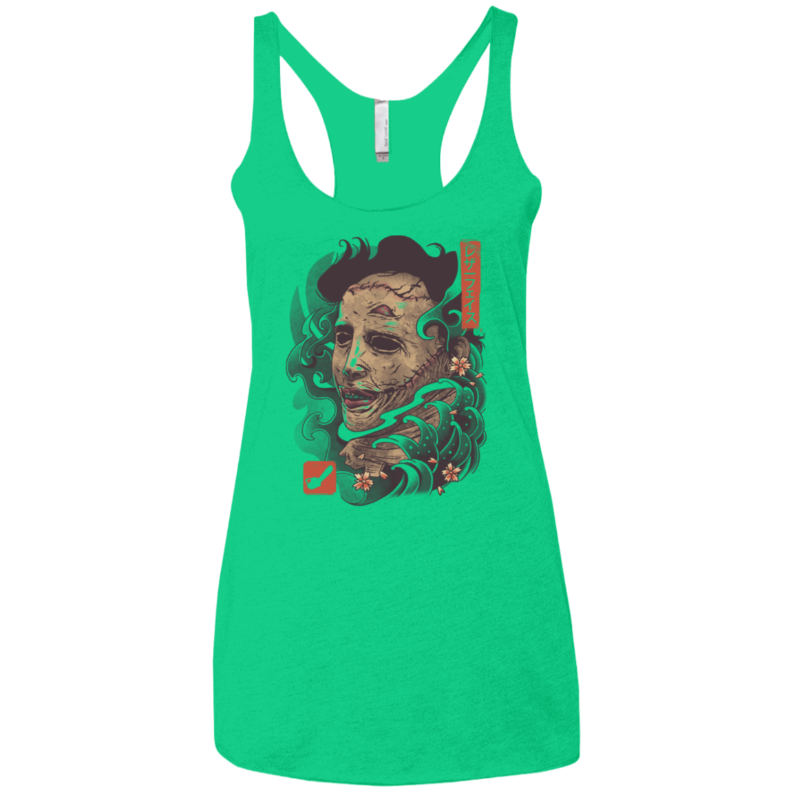 Oni Leather Mask Women's Triblend Racerback Tank