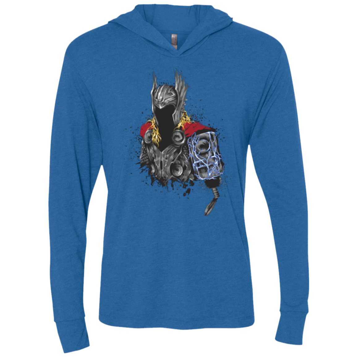 The Power of Thunder Triblend Long Sleeve Hoodie Tee