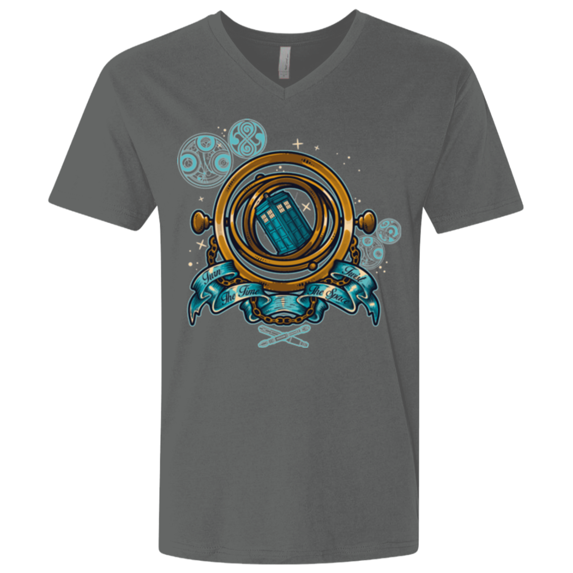 TURN THE TIME TWIST THE SPACE Men's Premium V-Neck