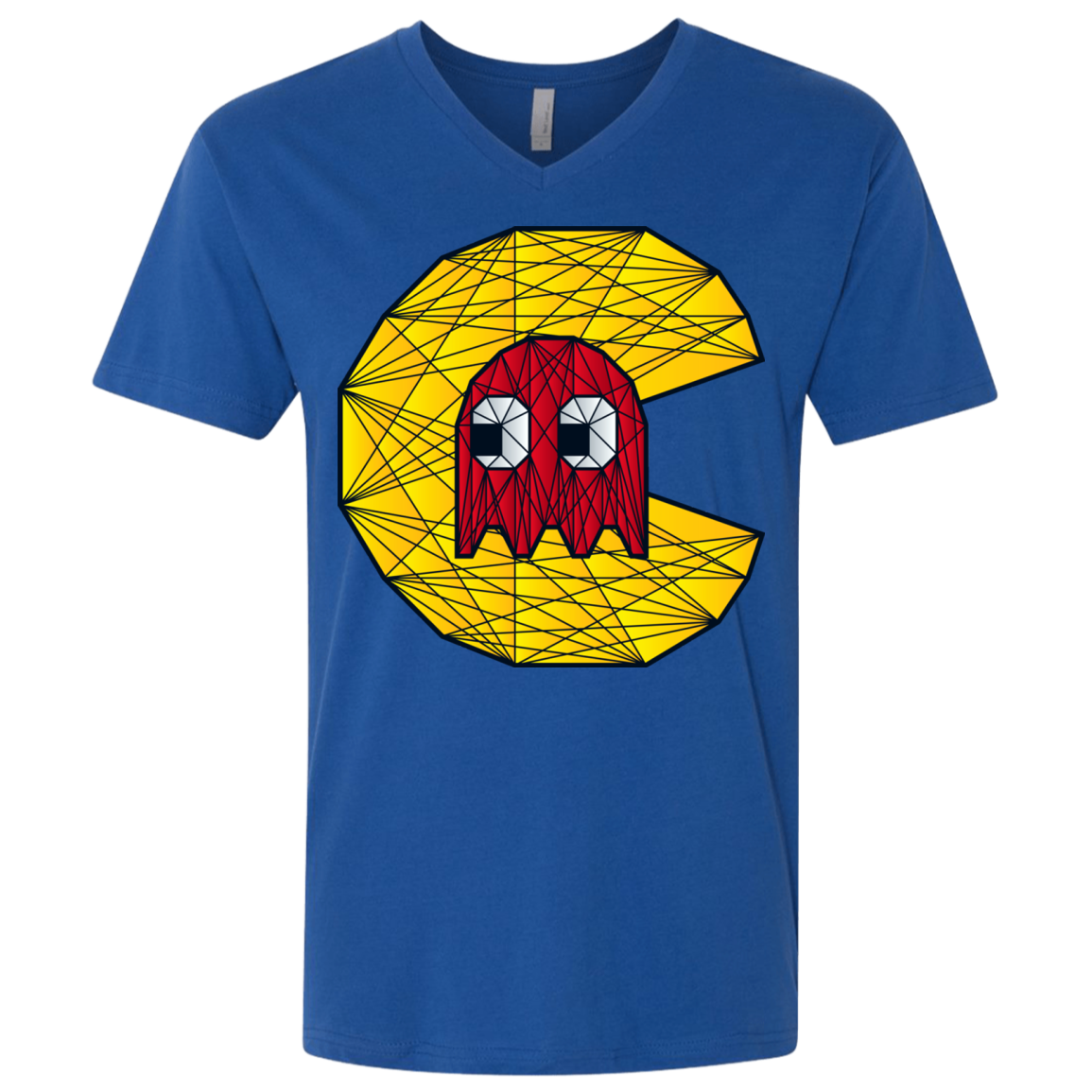 Poly Pac Man Men's Premium V-Neck