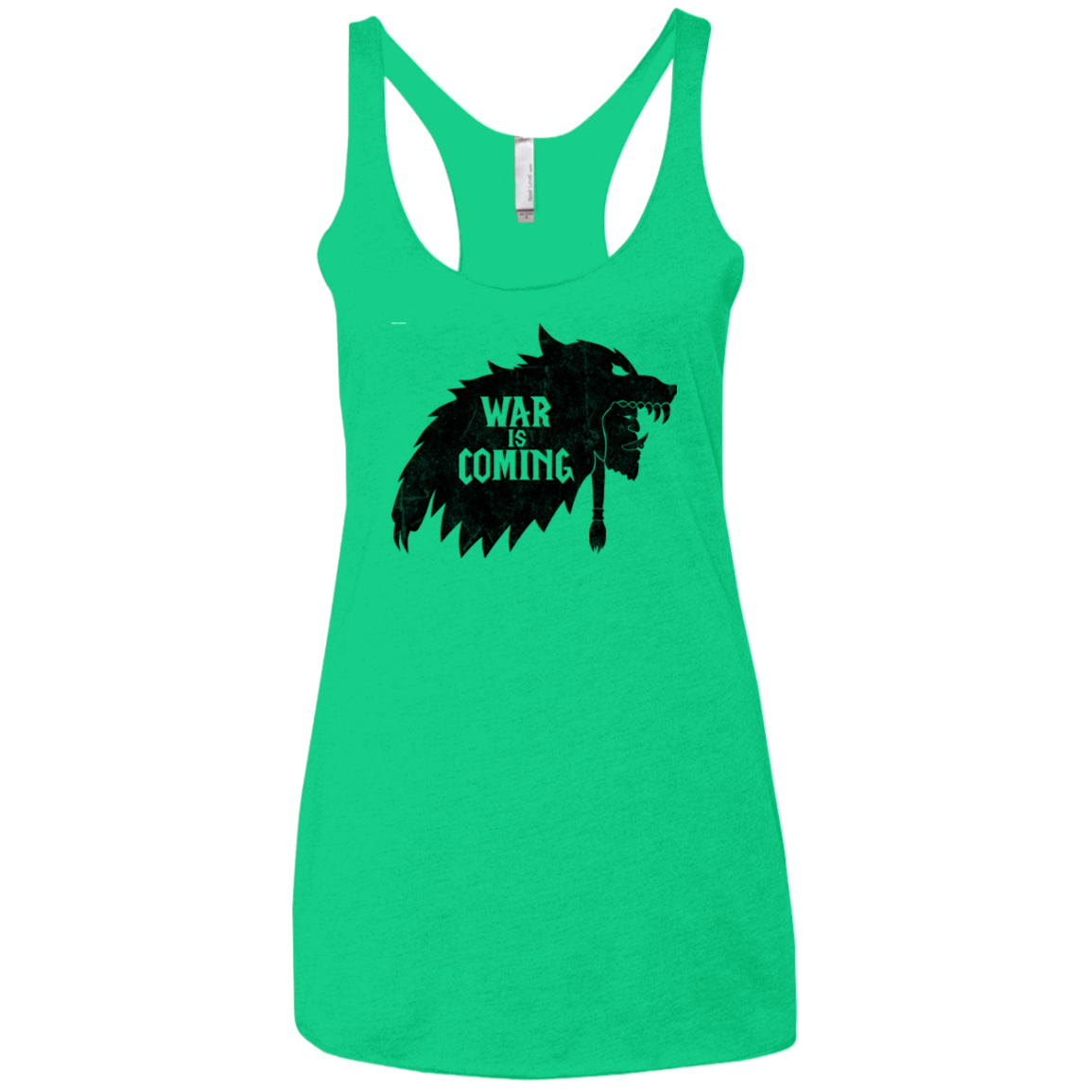 War is Coming Women's Triblend Racerback Tank