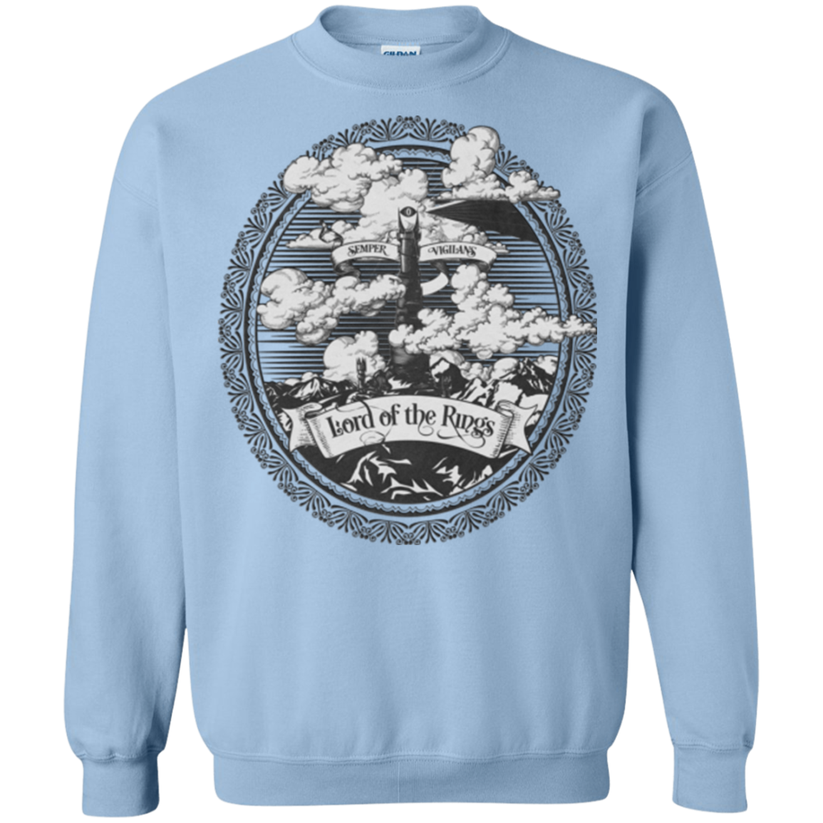 Vintage Mordor Tower Crewneck Sweatshirt