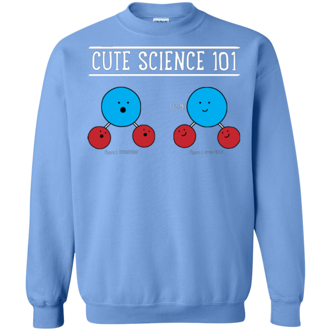 Cute Science - Hydrophobic & Hydrophillic Crewneck Sweatshirt
