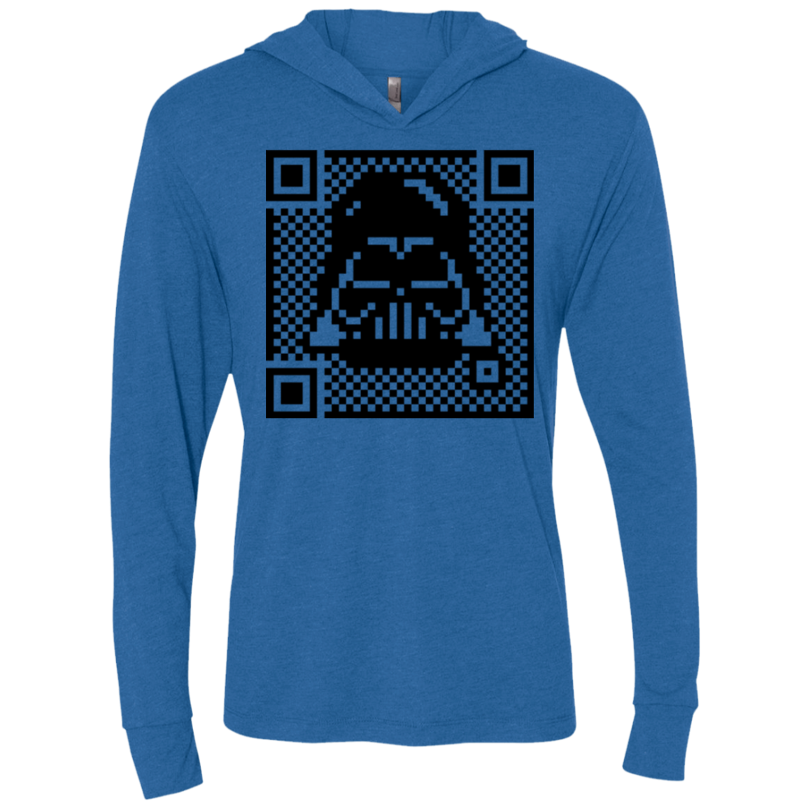 QR vader Triblend Long Sleeve Hoodie Tee