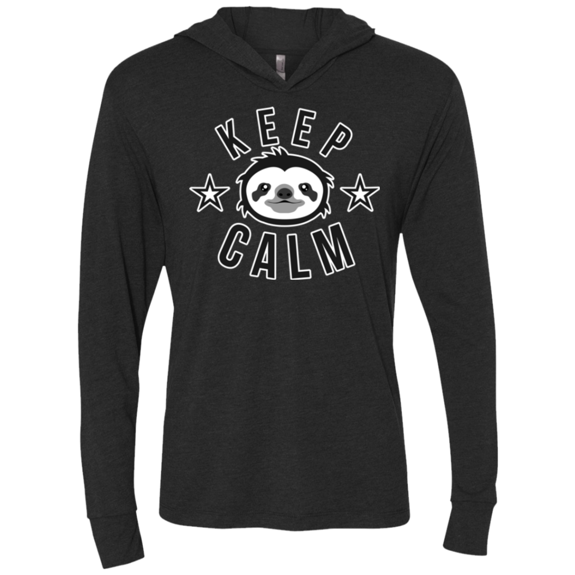 Keep Calm Triblend Long Sleeve Hoodie Tee