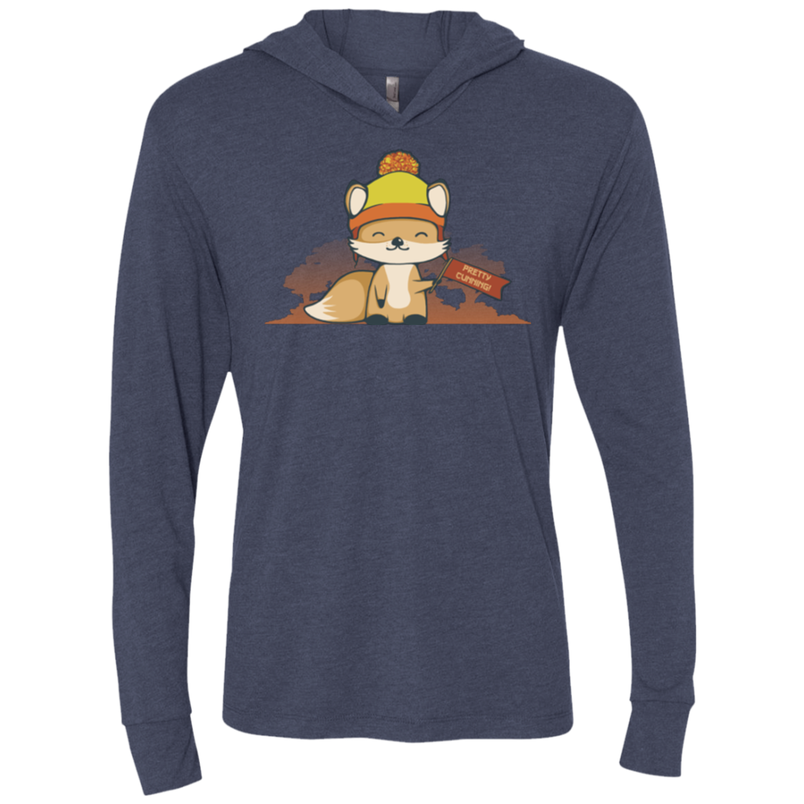 Pretty Cunning Triblend Long Sleeve Hoodie Tee