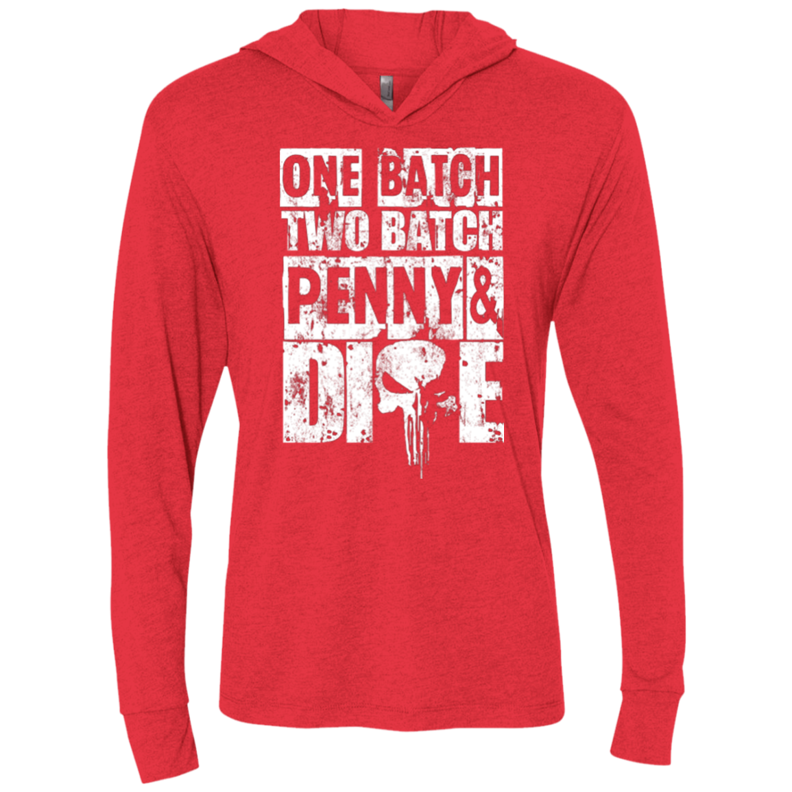 One Batch Two Batch Triblend Long Sleeve Hoodie Tee