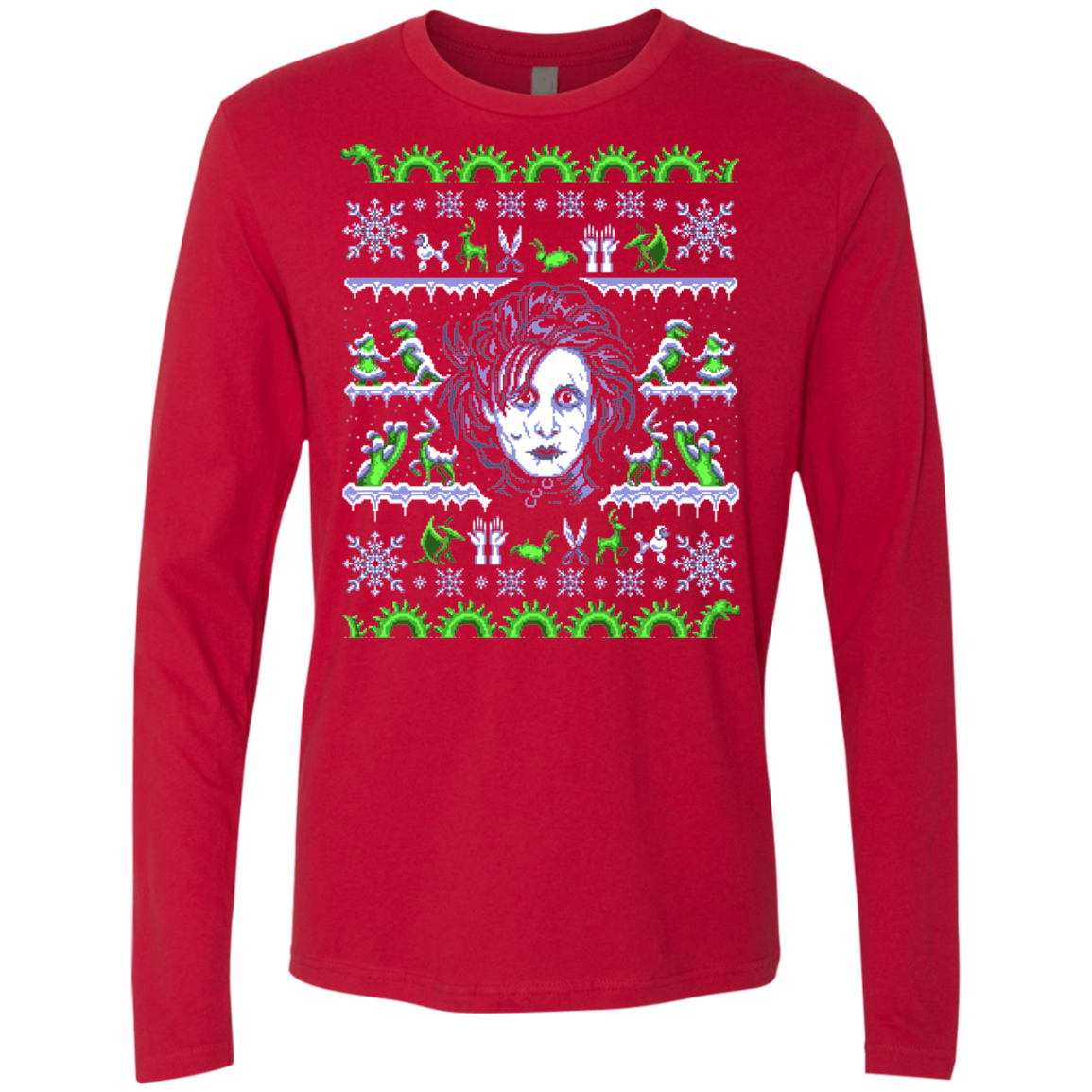 Edward Scissorhands ugly sweater Men's Premium Long Sleeve