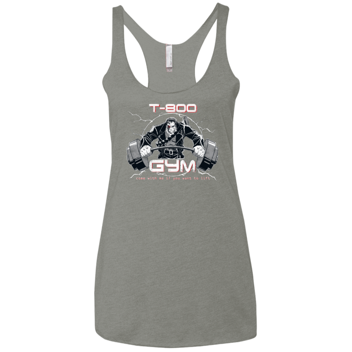 T-800 gym Women's Triblend Racerback Tank
