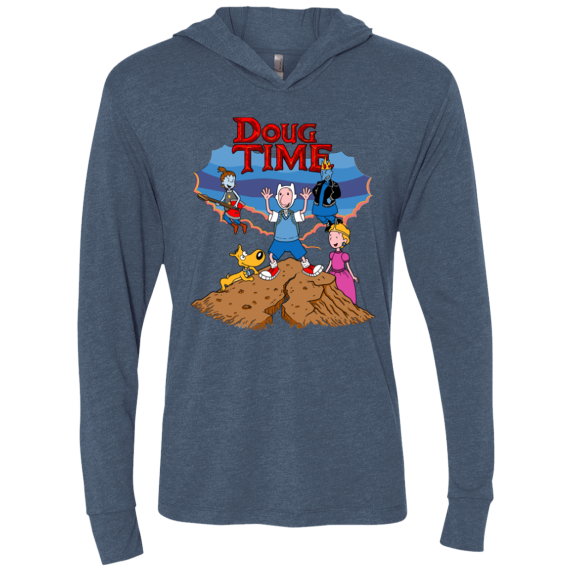 Doug Time Triblend Long Sleeve Hoodie Tee