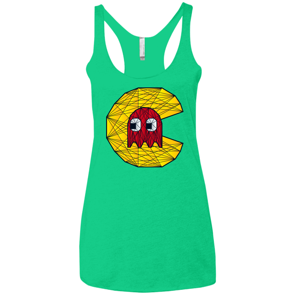 Poly Pac Man Women's Triblend Racerback Tank