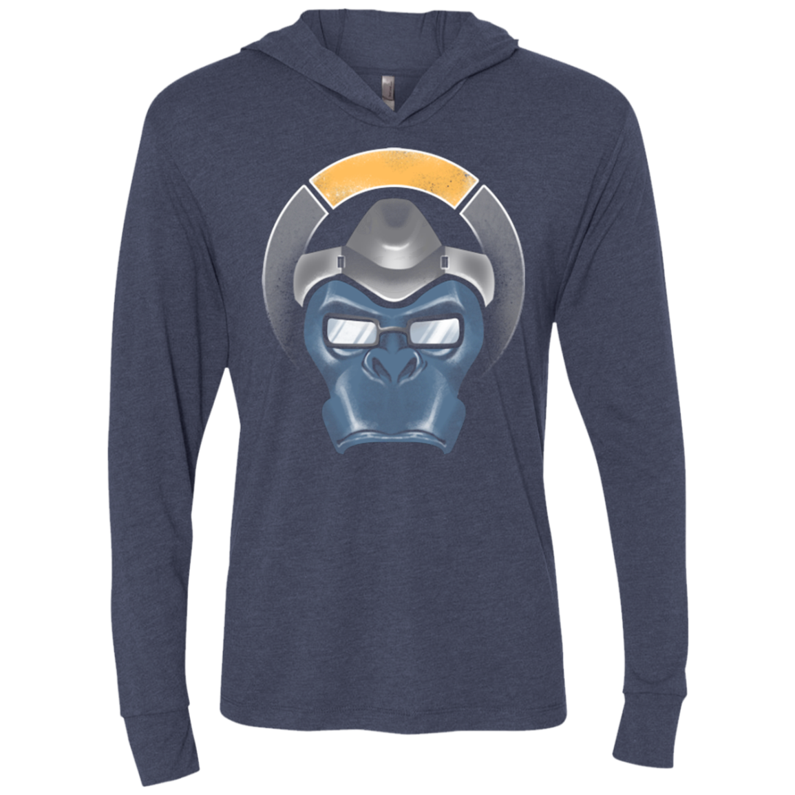 The Gorilla Triblend Long Sleeve Hoodie Tee