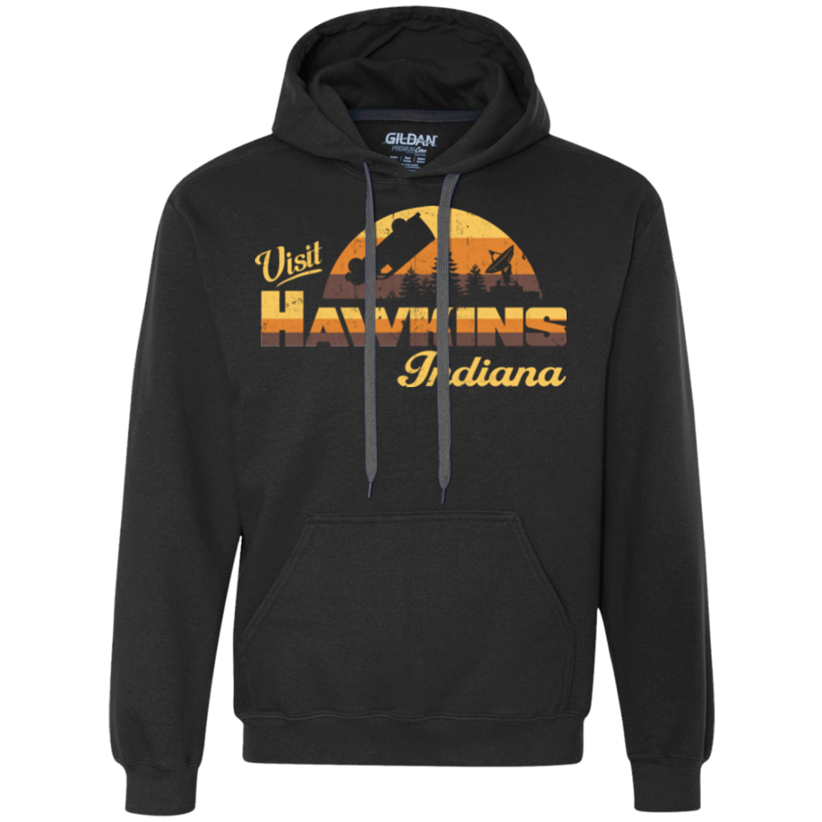 Visit Hawkins Premium Fleece Hoodie