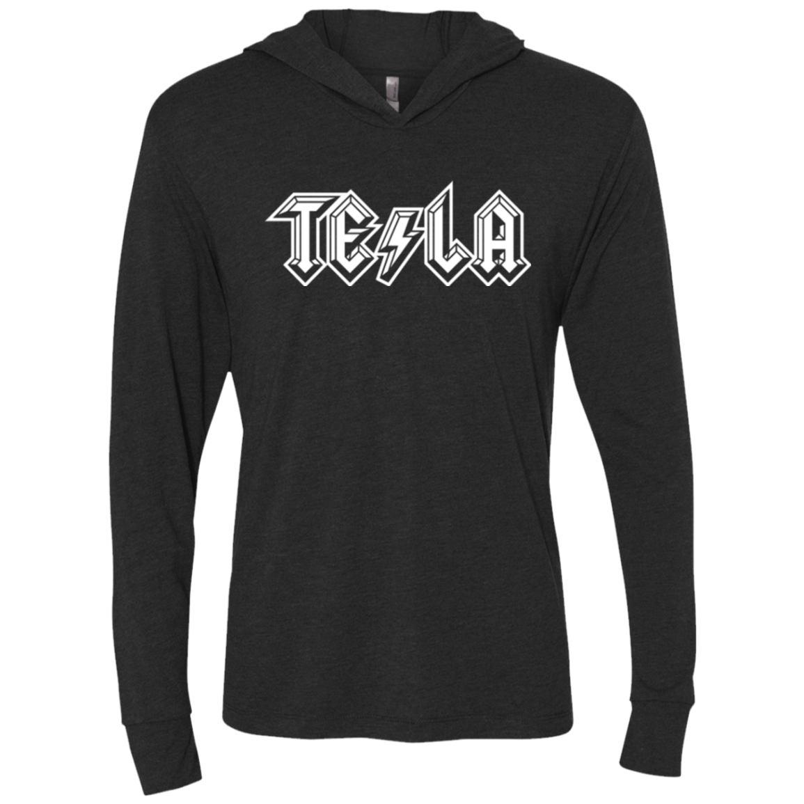 TESLA Triblend Long Sleeve Hoodie Tee