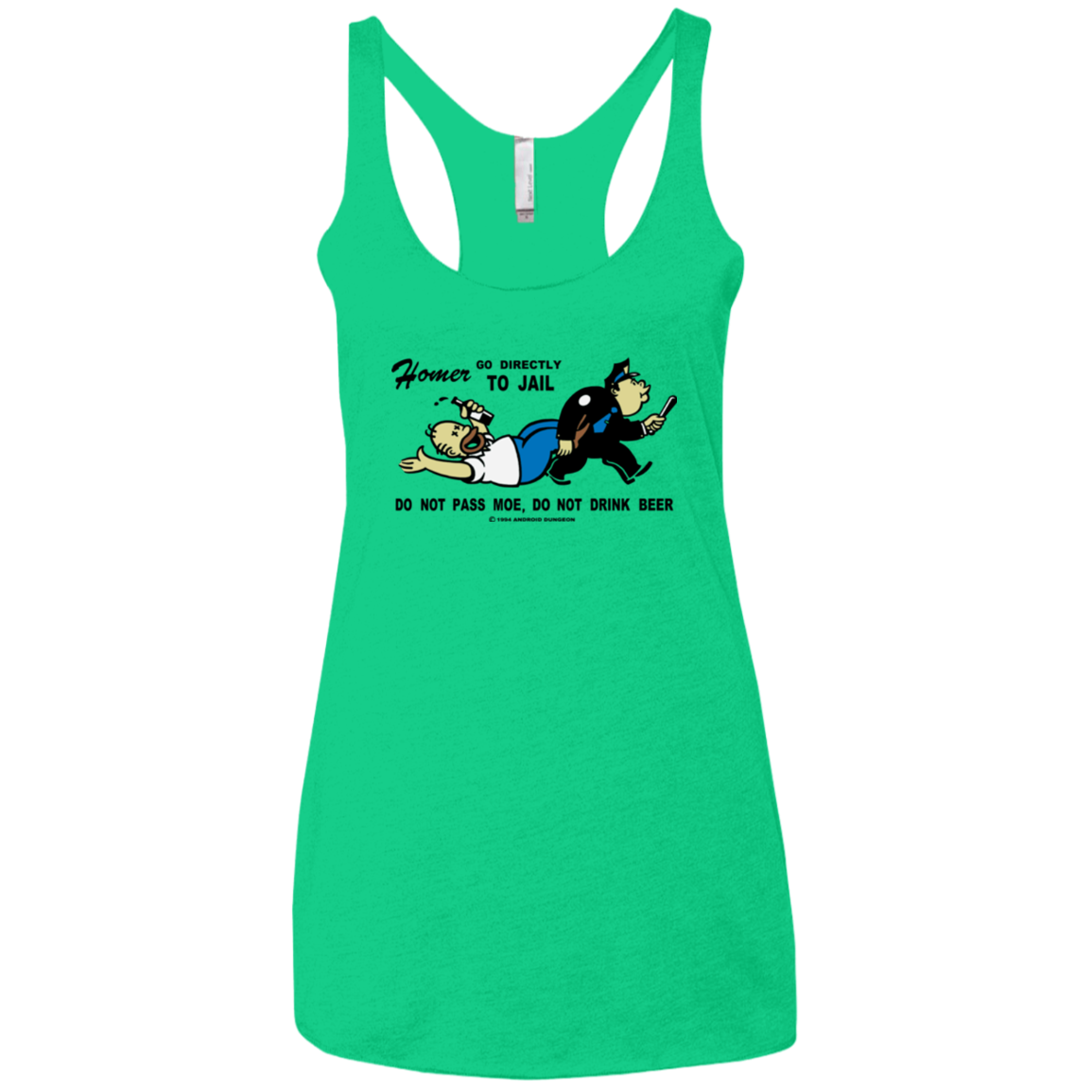 Do Not Pass Moe Women's Triblend Racerback Tank
