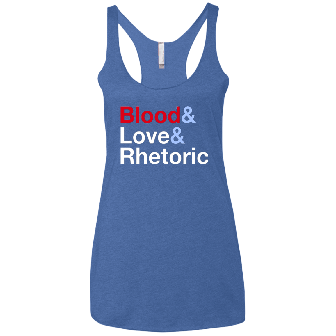 Blood Love Rhetoric Women's Triblend Racerback Tank