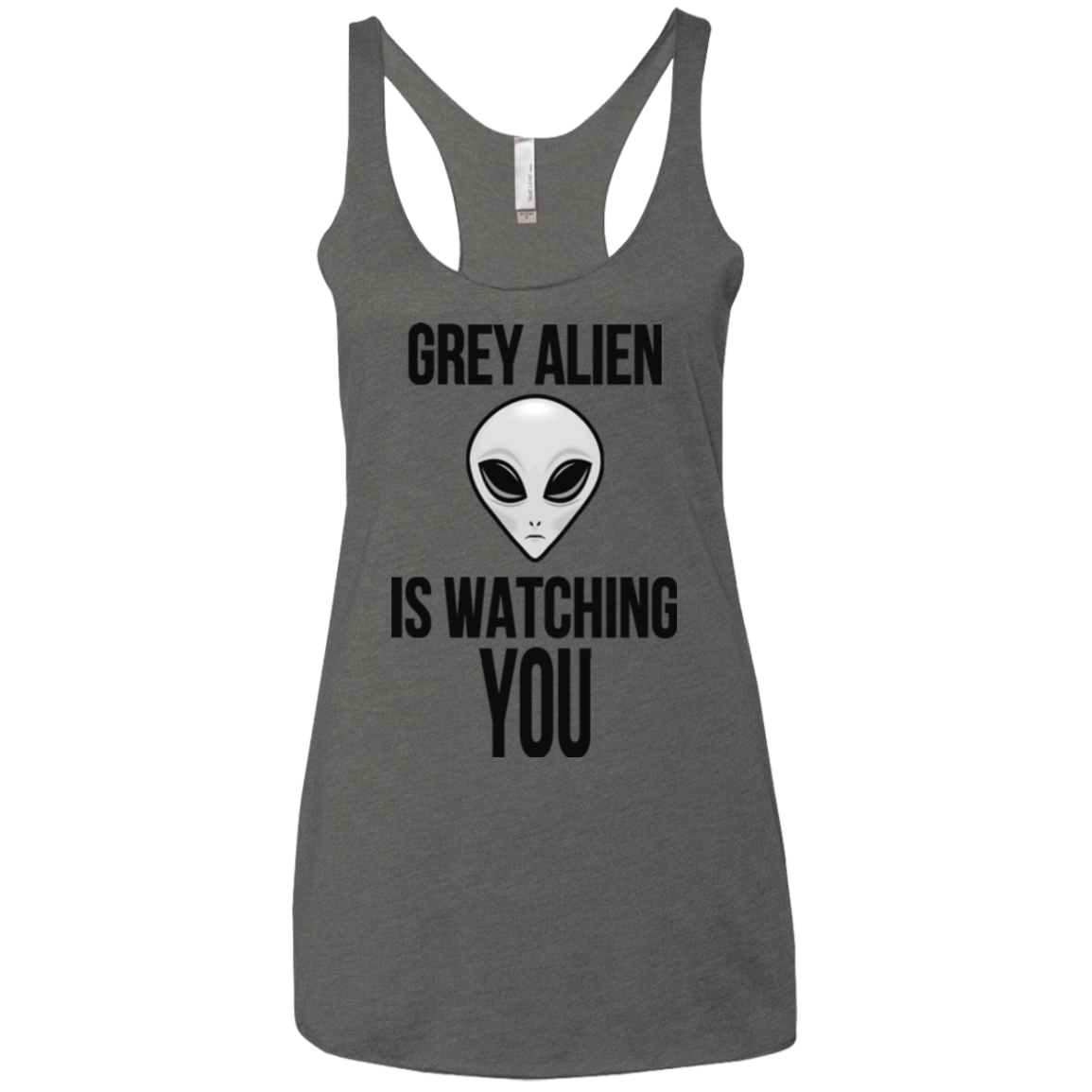 Grey Alien Women's Triblend Racerback Tank