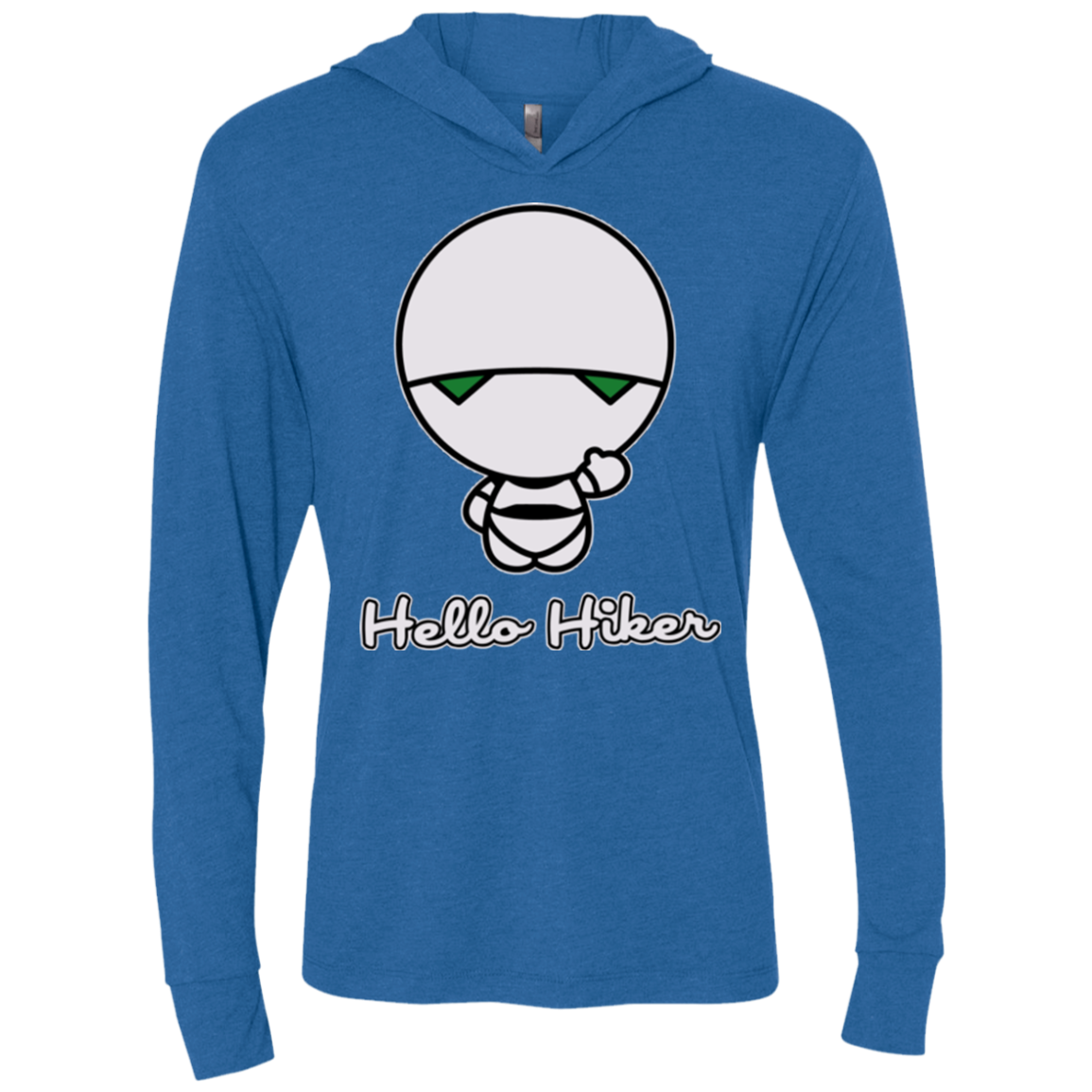 Hello Hiker Triblend Long Sleeve Hoodie Tee