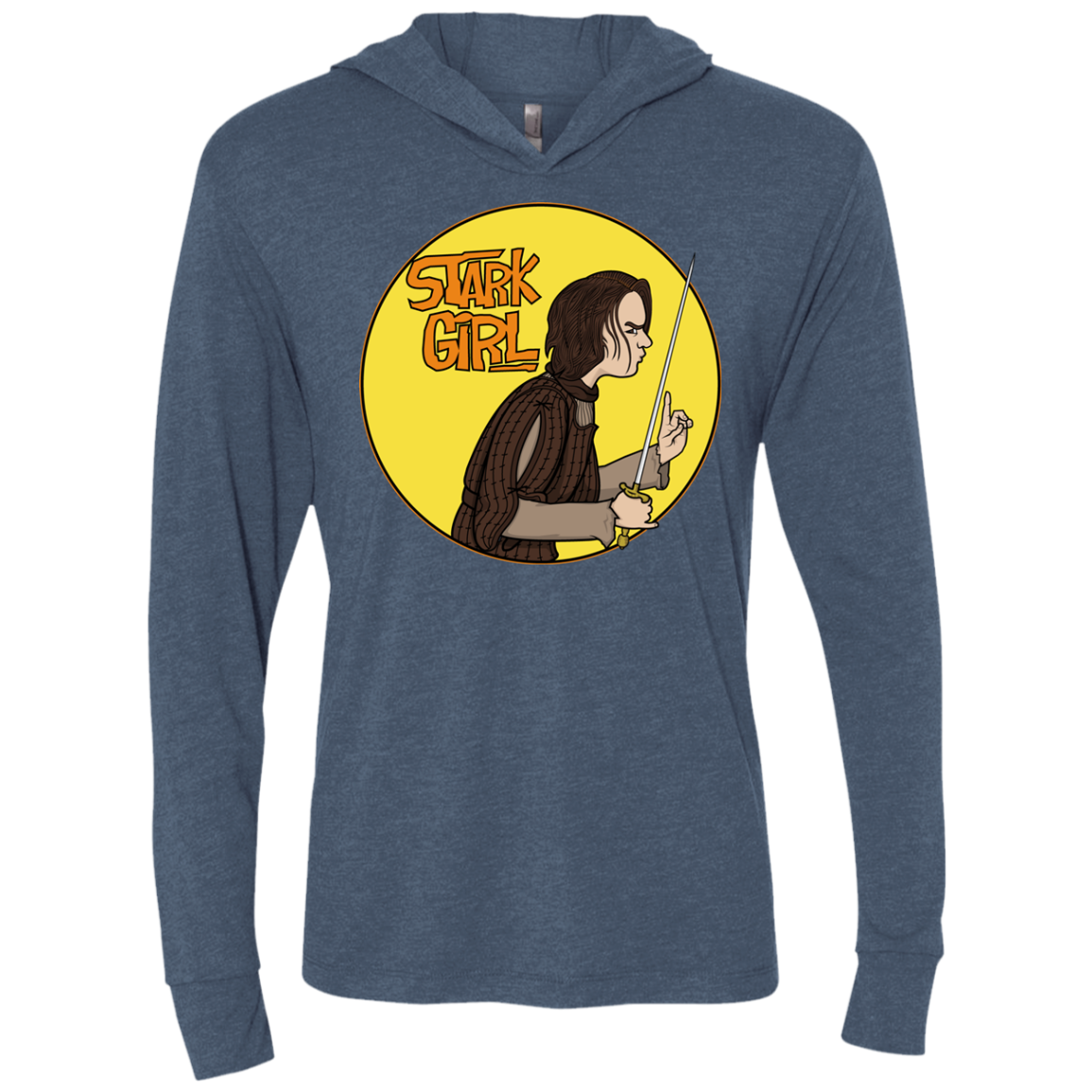 Stark girl Triblend Long Sleeve Hoodie Tee