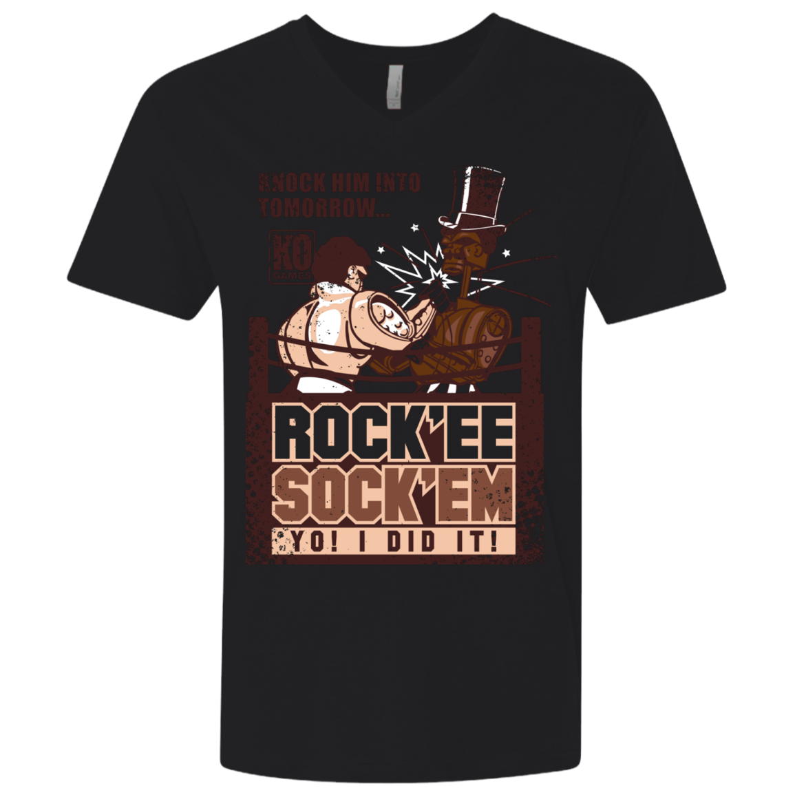 Rockee Sockem Men's Premium V-Neck