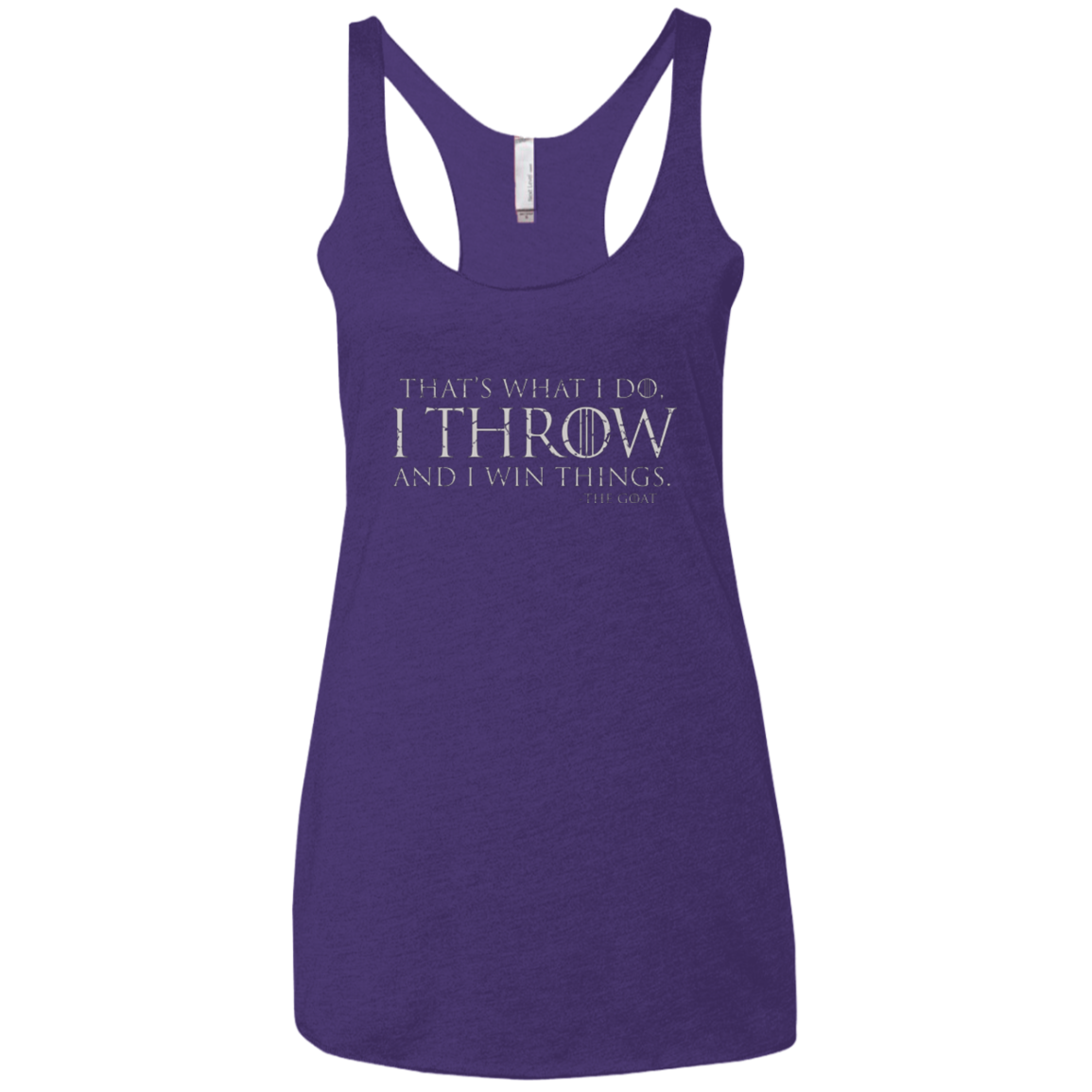 I Throw Women's Triblend Racerback Tank