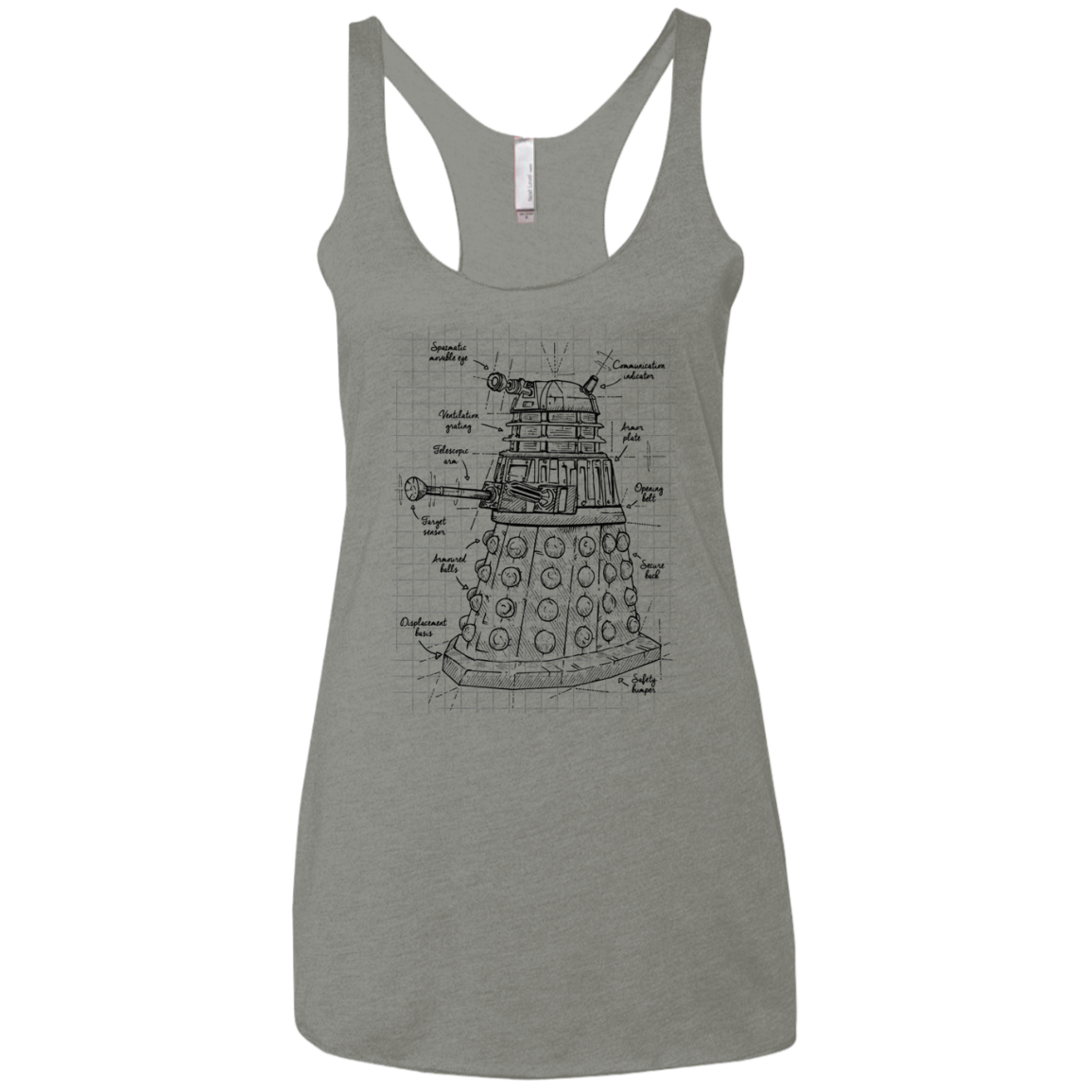 Dalek Plan Women's Triblend Racerback Tank