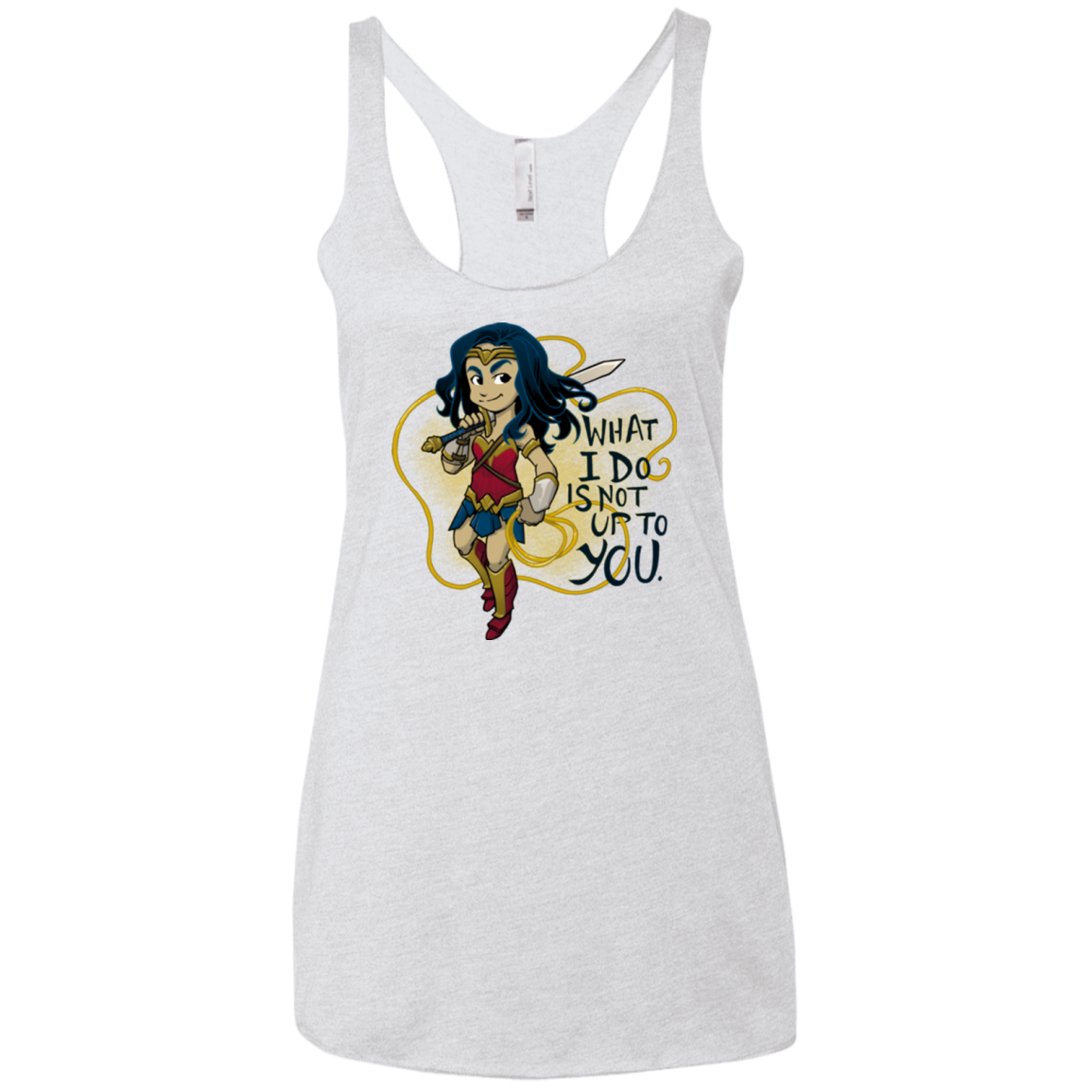 WW Text Women's Triblend Racerback Tank