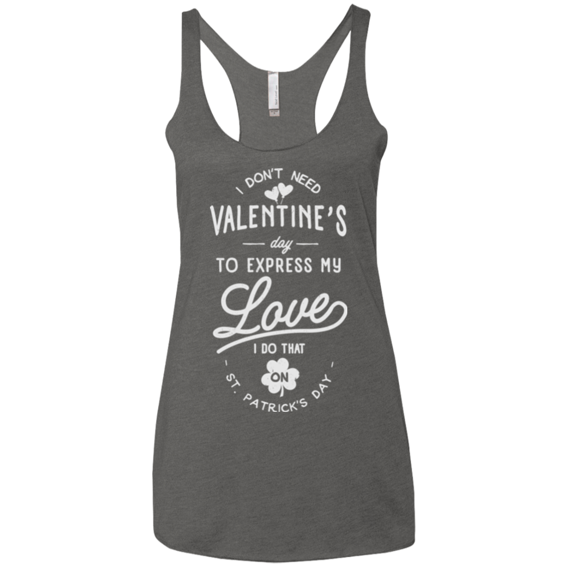 Valentine's Day Women's Triblend Racerback Tank