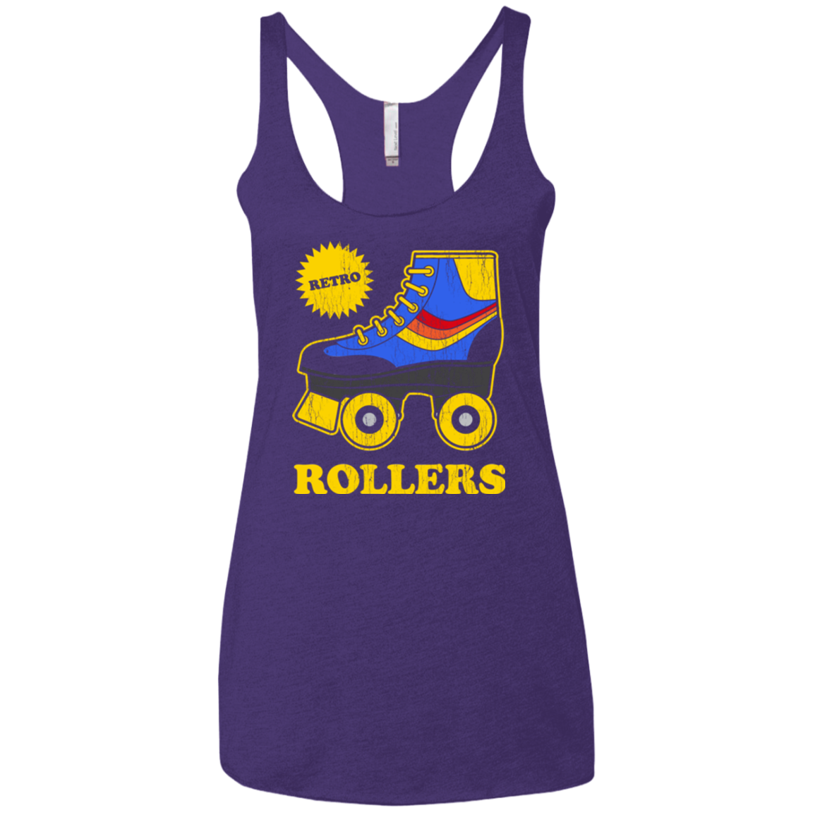 Retro rollers Women's Triblend Racerback Tank