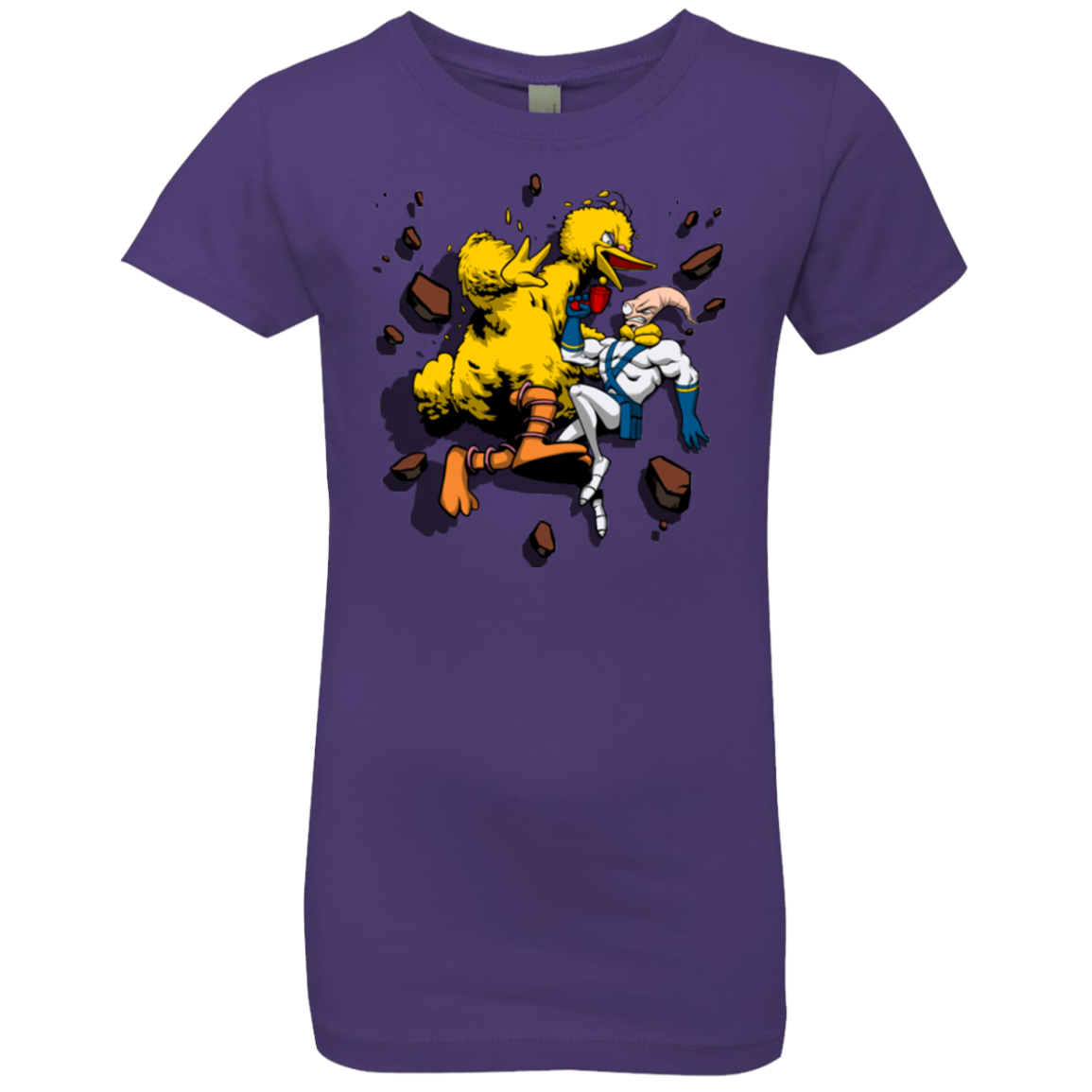 Big Bird and Worm Girls Premium T-Shirt