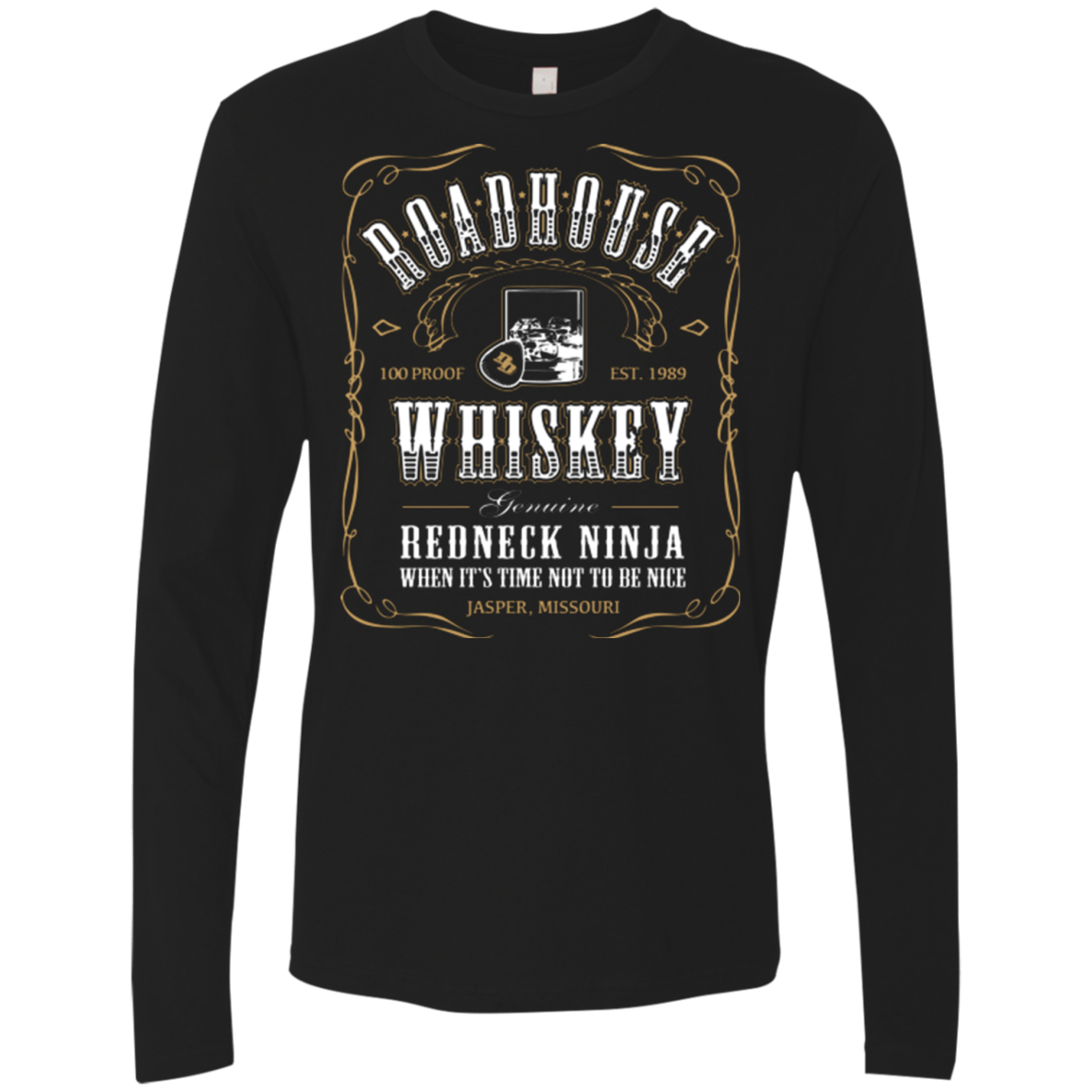 Roadhouse Whiskey Men's Premium Long Sleeve