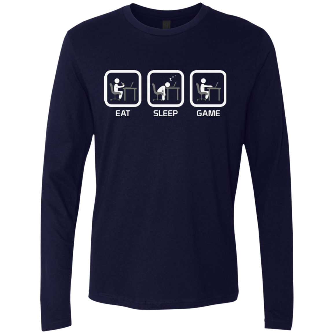 Eat Sleep Game PC Men's Premium Long Sleeve