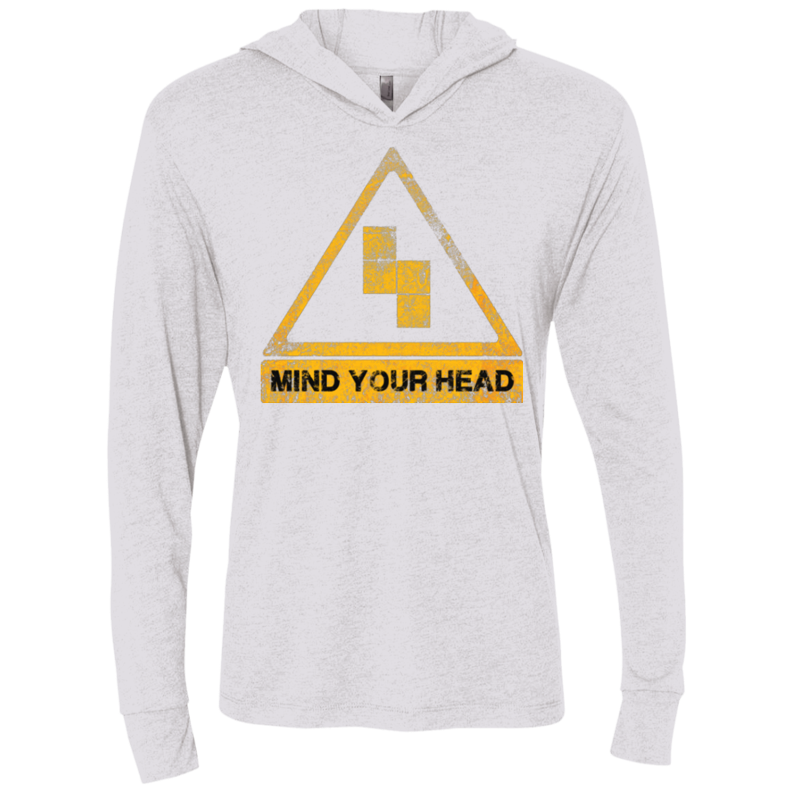 MIND YOUR HEAD Triblend Long Sleeve Hoodie Tee